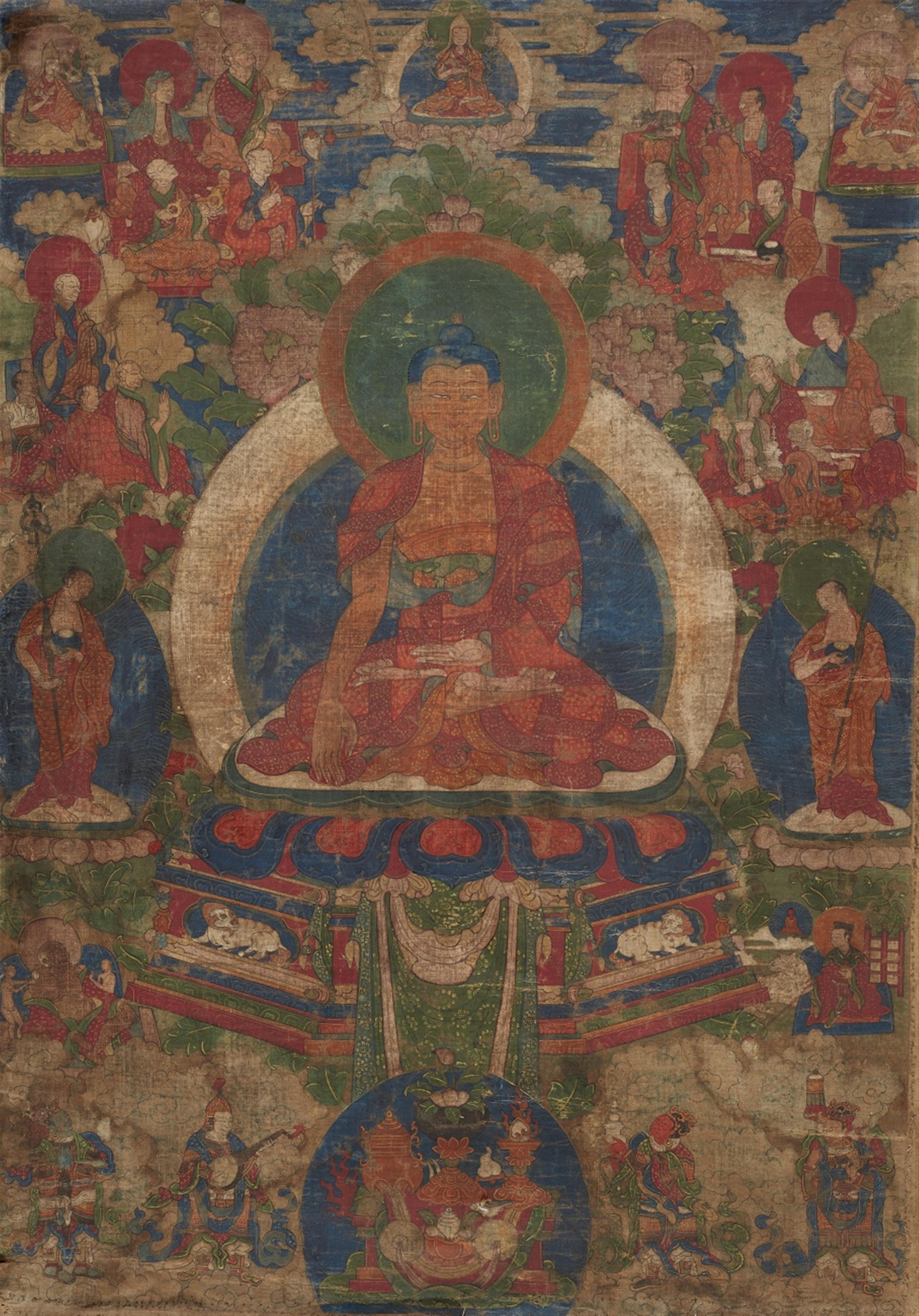 Thangka des Buddha Shakyamuni. Tibet. 18./19. Jh. - image-1