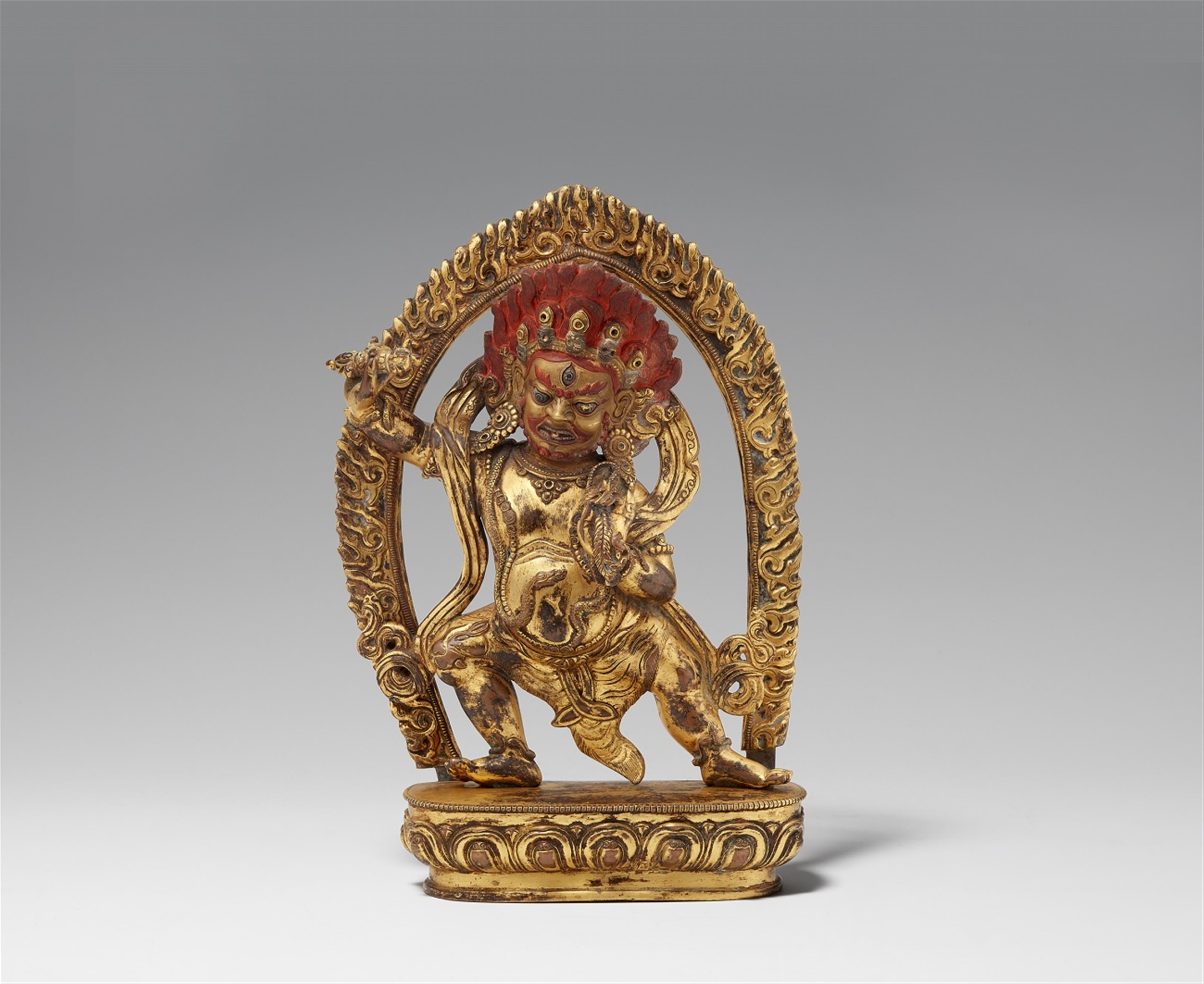 A Sinotibetan gilt bronze figure of Vajrapani. 18th century - image-1