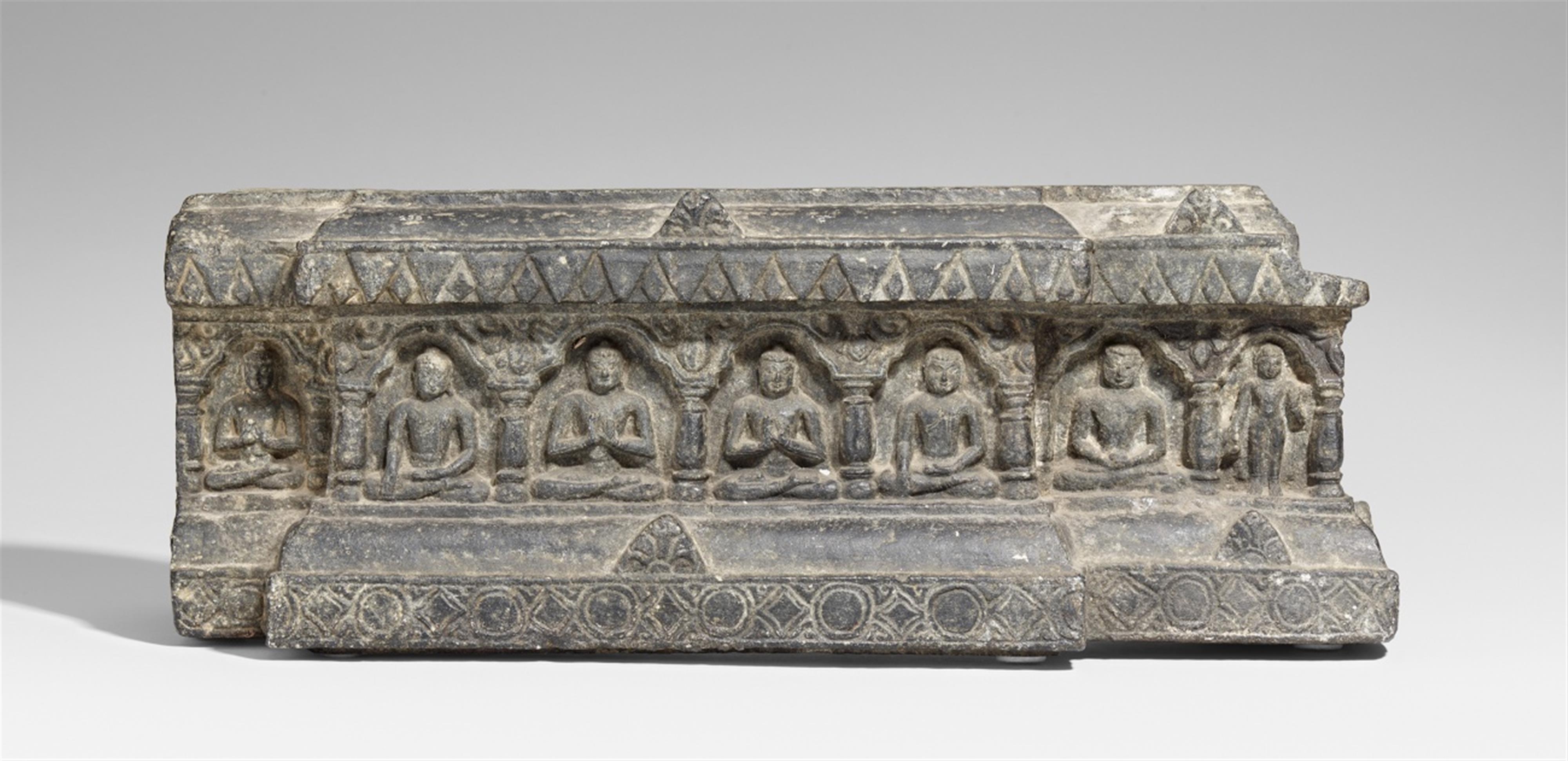 A Gandhara grey schist architectural fragment. Pakistan. 2nd/3rd century - image-1