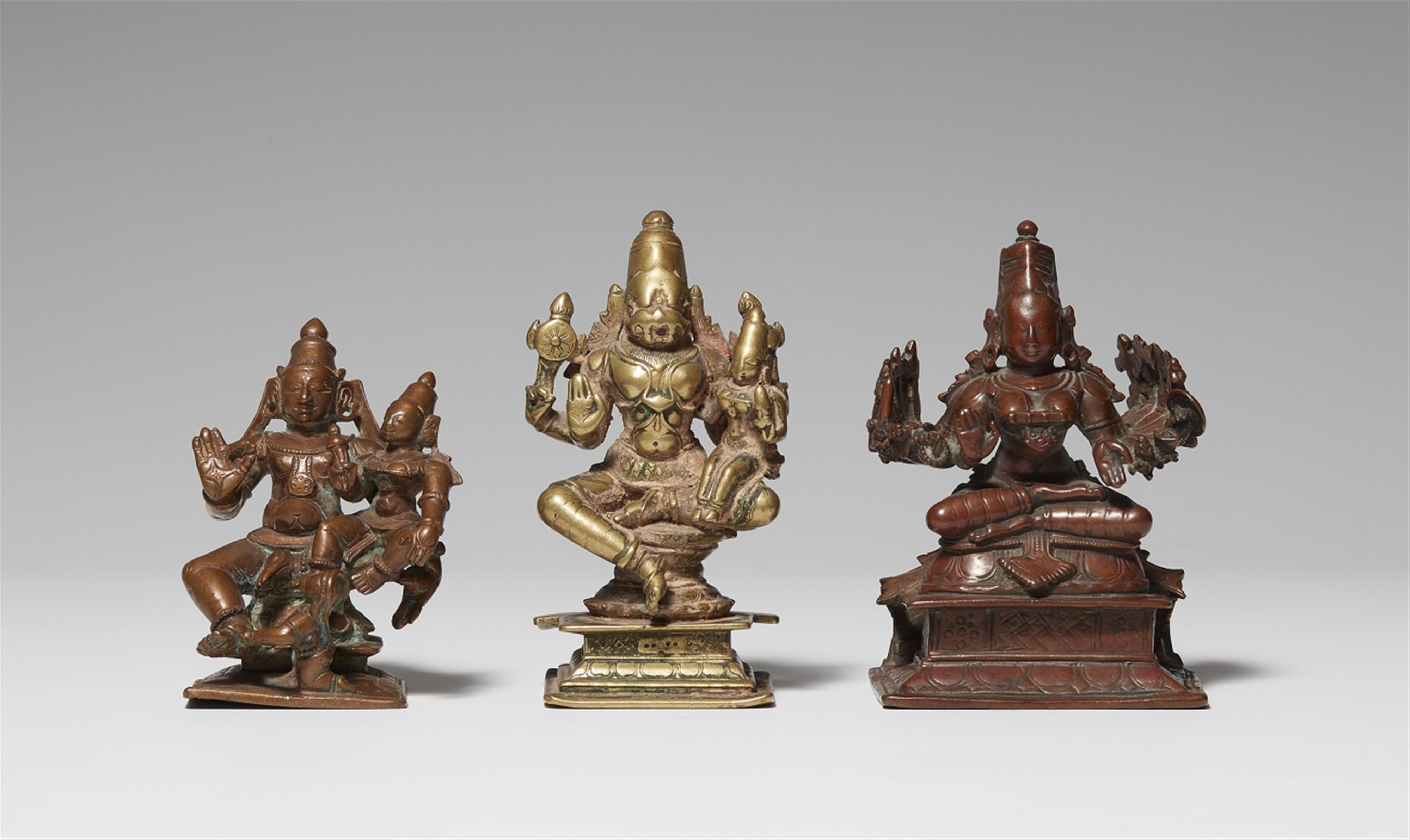 Three copper alloy figures. 17th/20th century - image-1