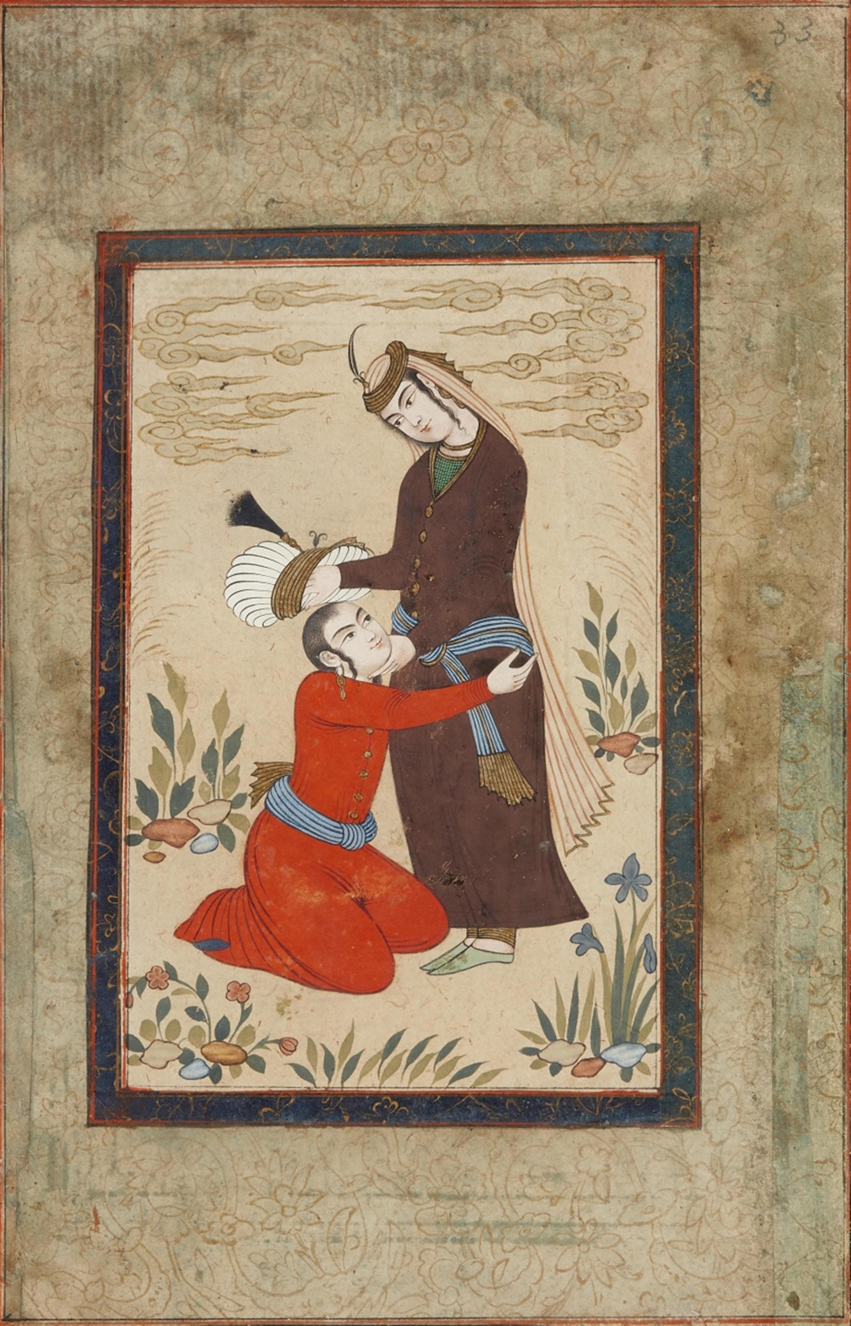 Six Persian illustrations by an anonymous painter. 19th/20th century - image-4