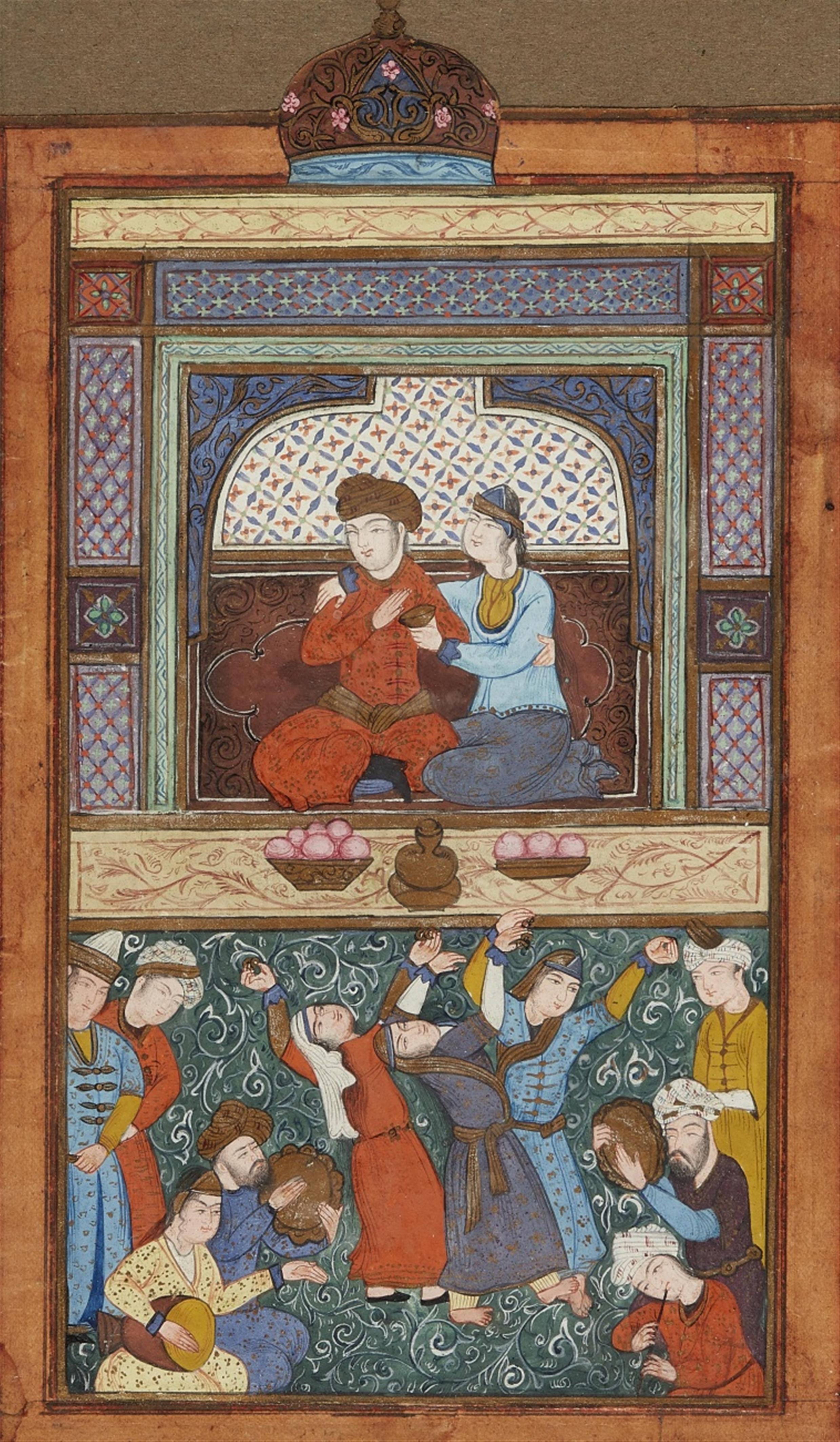 Six Persian illustrations by an anonymous painter. 19th/20th century - image-5