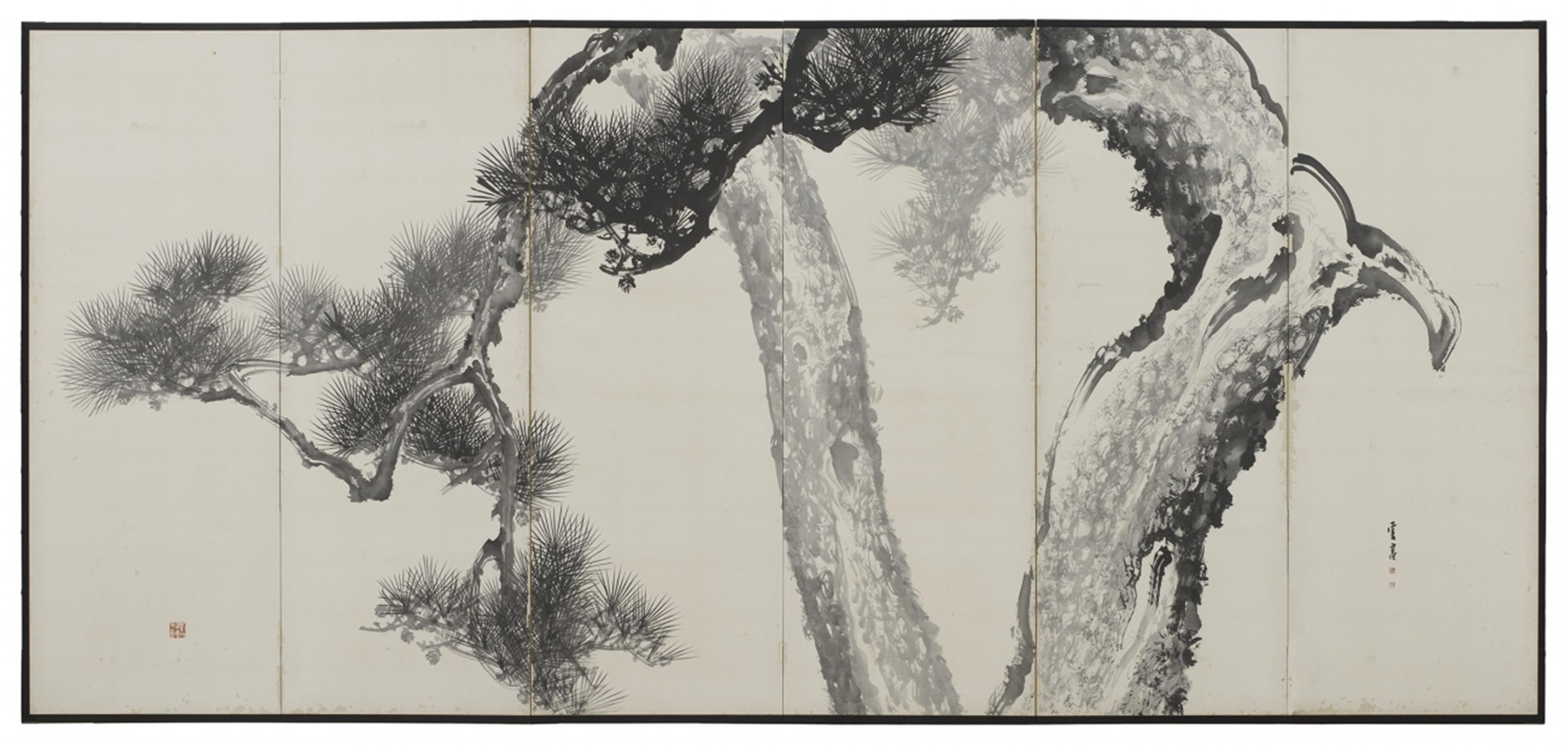 A six-panel screen by Untei. 20th century - image-1