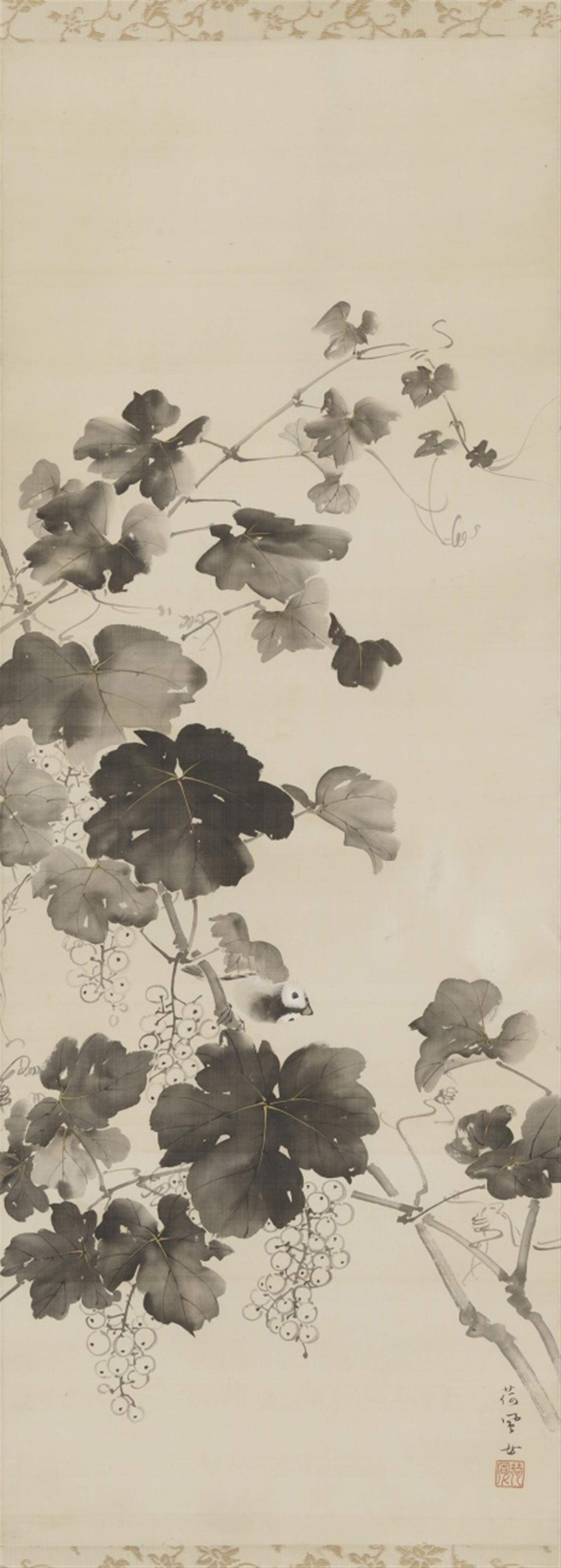 A hanging scroll by Kafû (20th century) - image-1