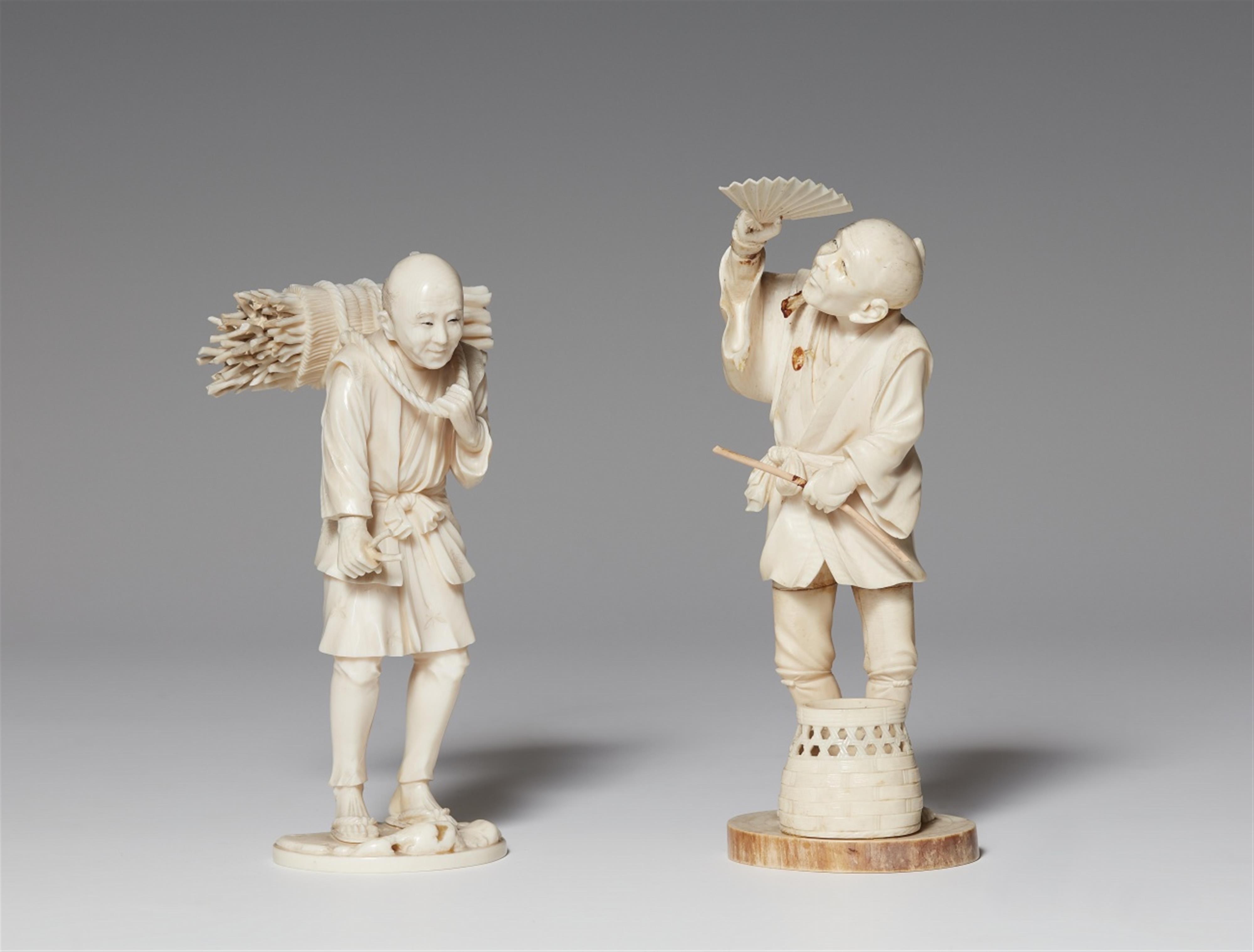 Two ivory okimono. Late 19th century - image-1