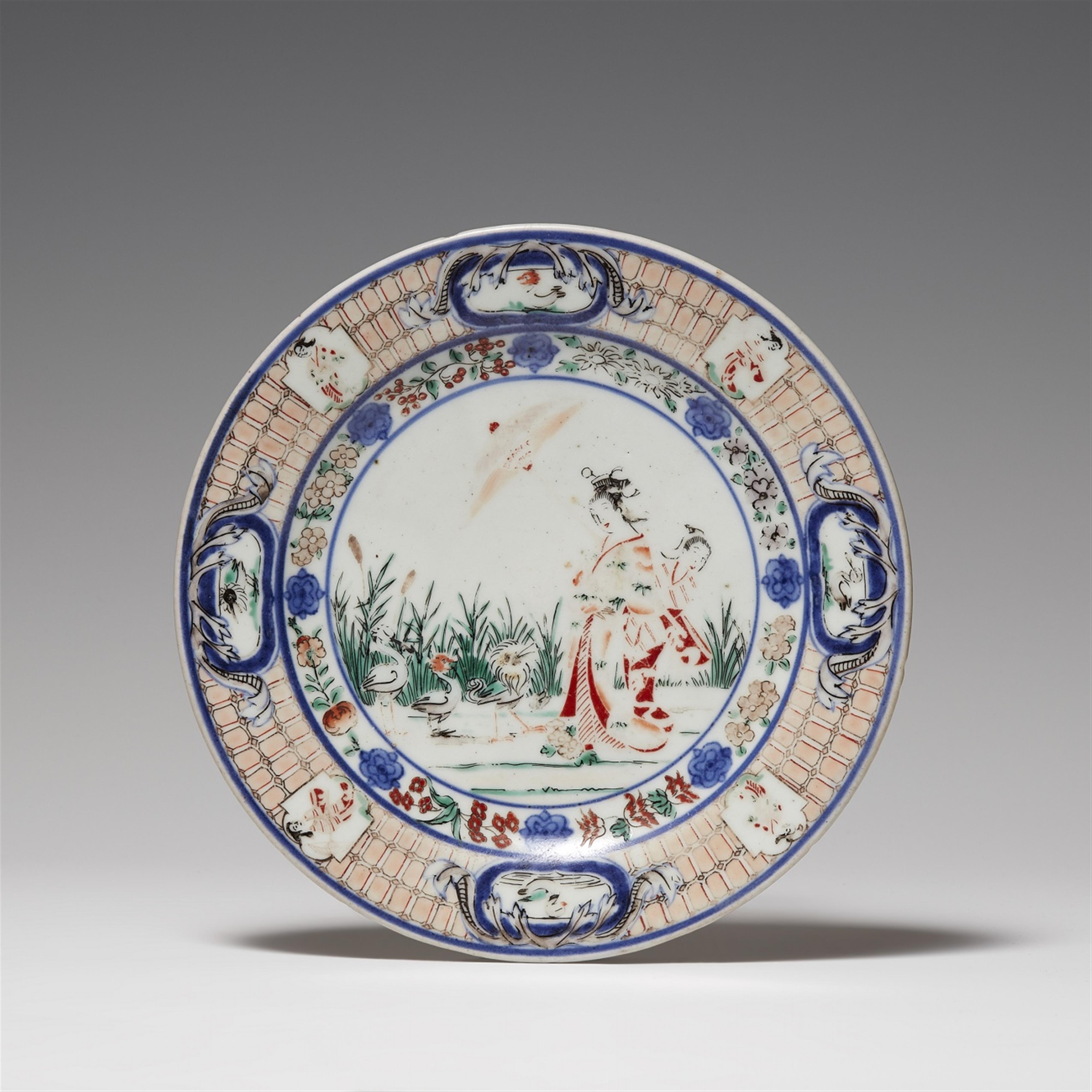 An Imari plate. Arita. Around 1738-1740 - image-1