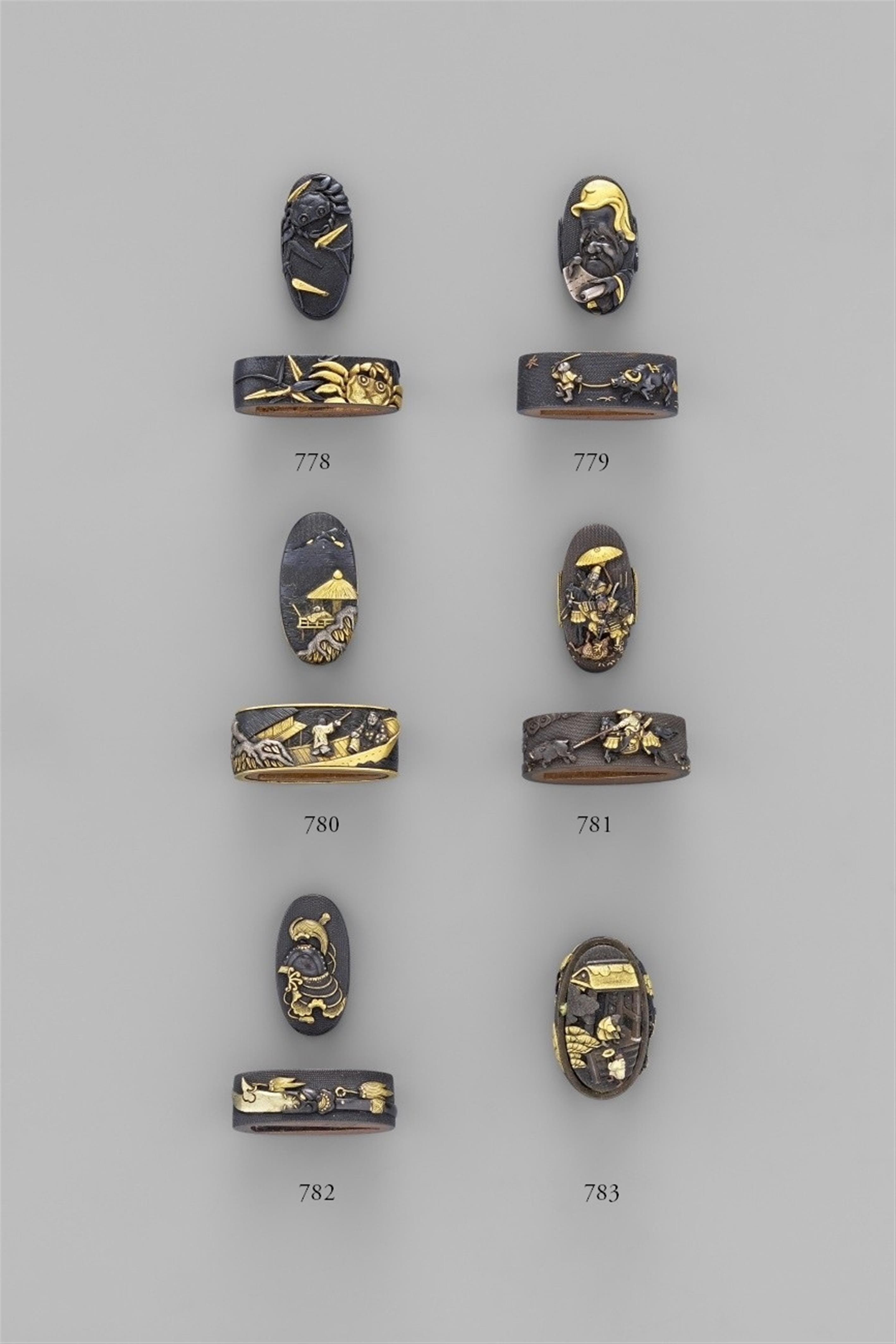 Fuchi-Kashira. Shakudô. Nara. 1. Hälfte 18. Jh. - image-1