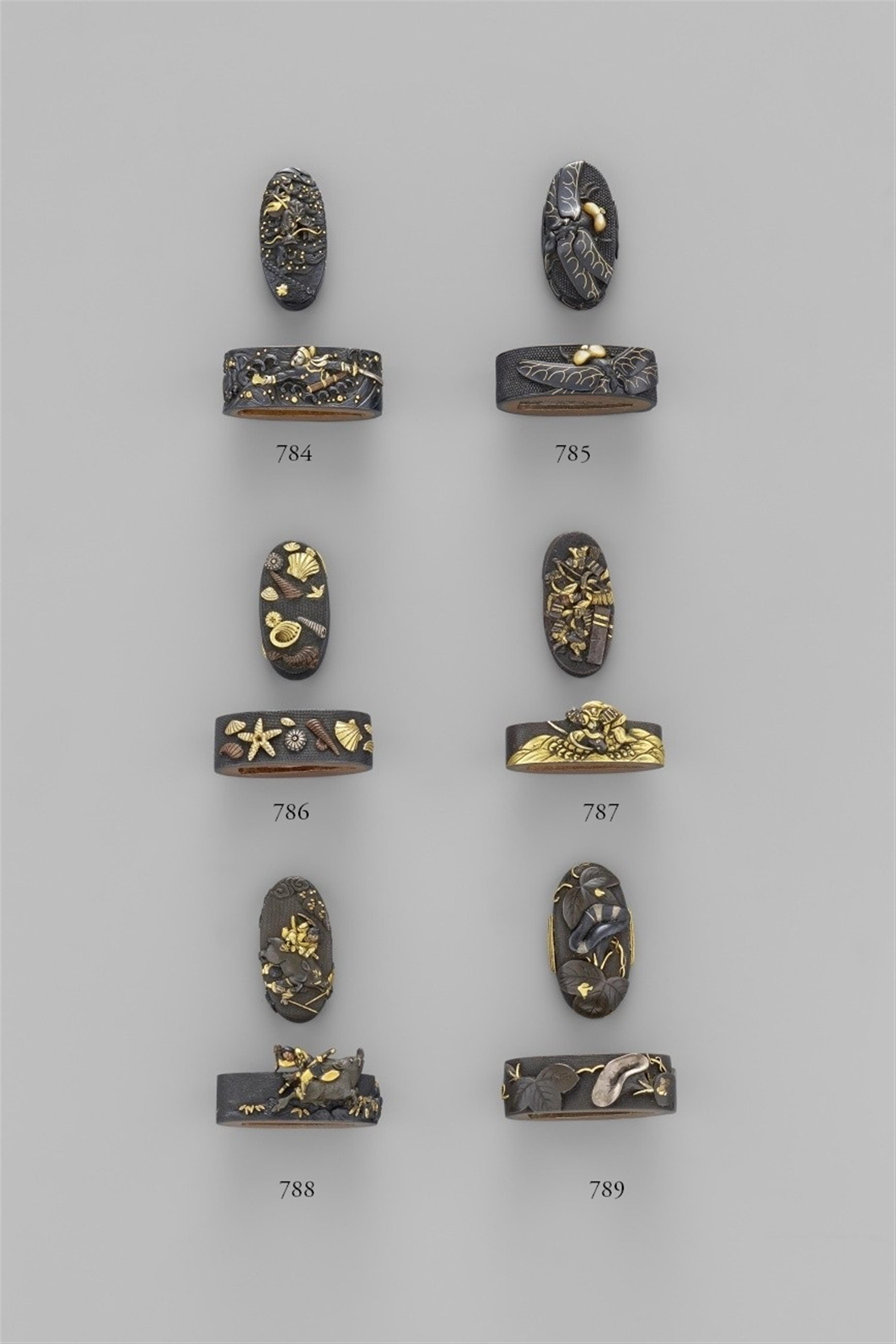 Fuchi-kashira. Shakudô. 18./ frühes 19. Jh. - image-1