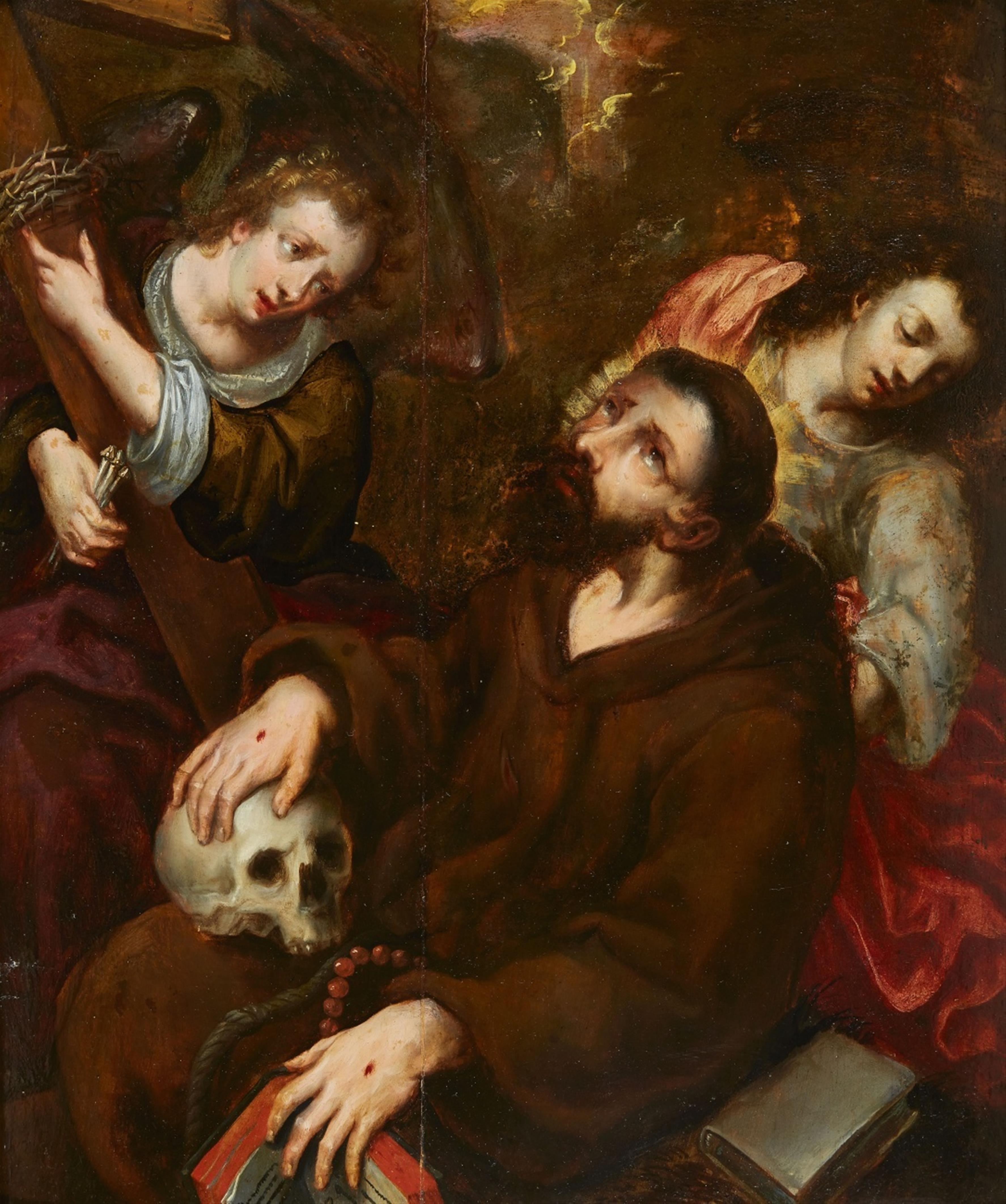 Flemish School 17th century - The Stigmatisation of Saint Francis - image-1