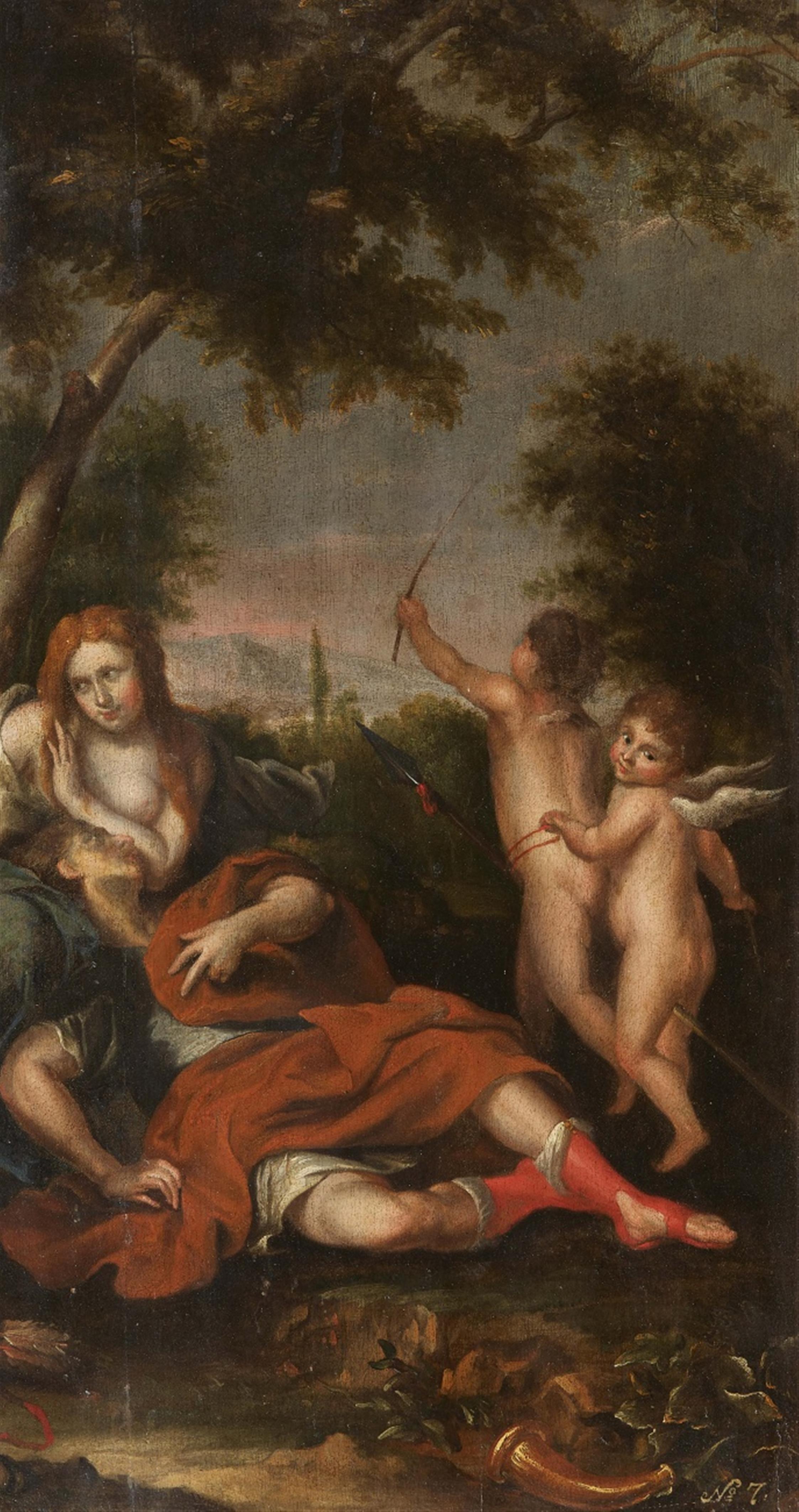 Wohl Französischer Meister des 18. Jahrhunderts - Venus und Adonis - image-1