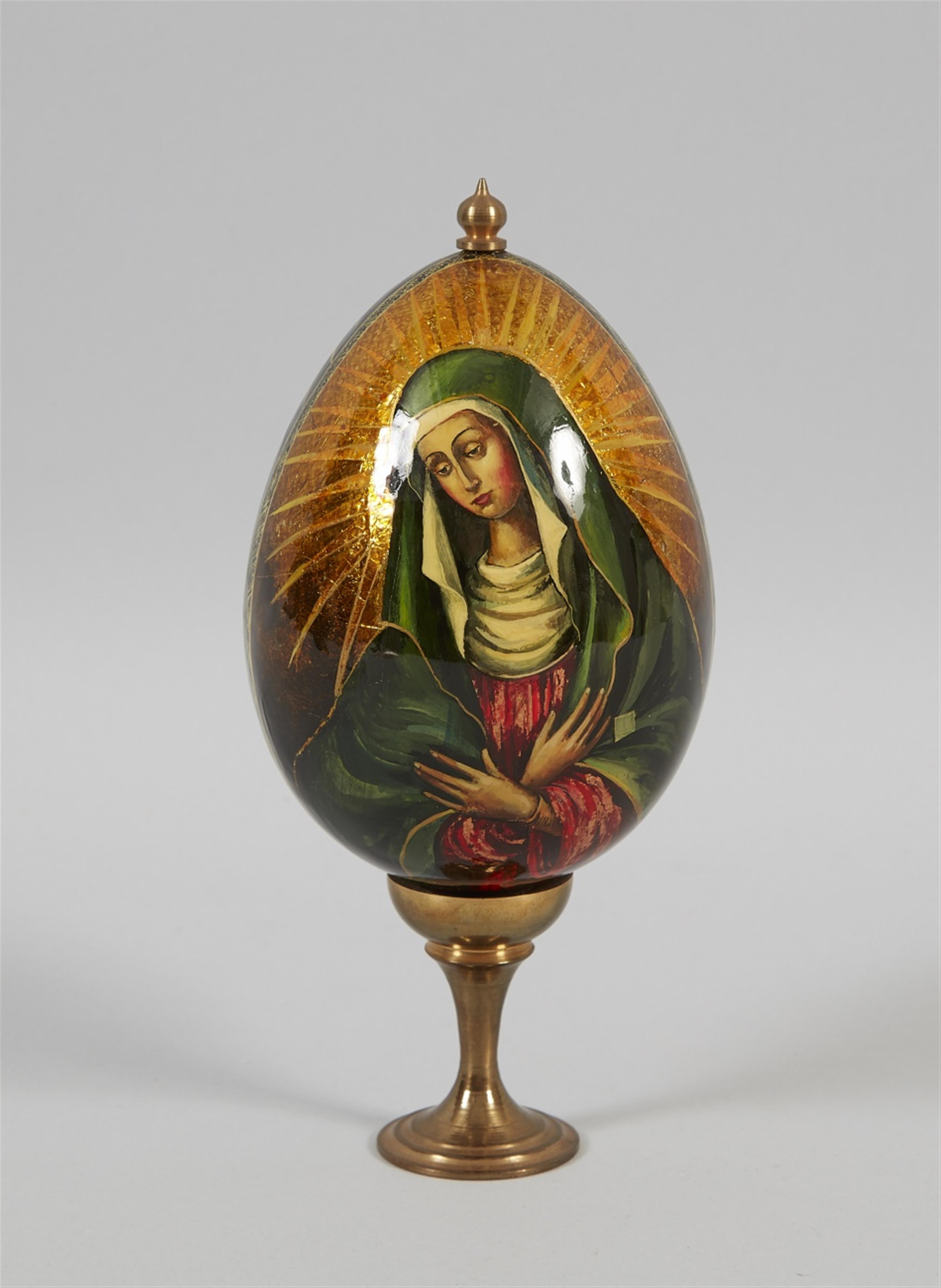 Ikone in Eiform: Maria der Barmherzigkeit - image-1