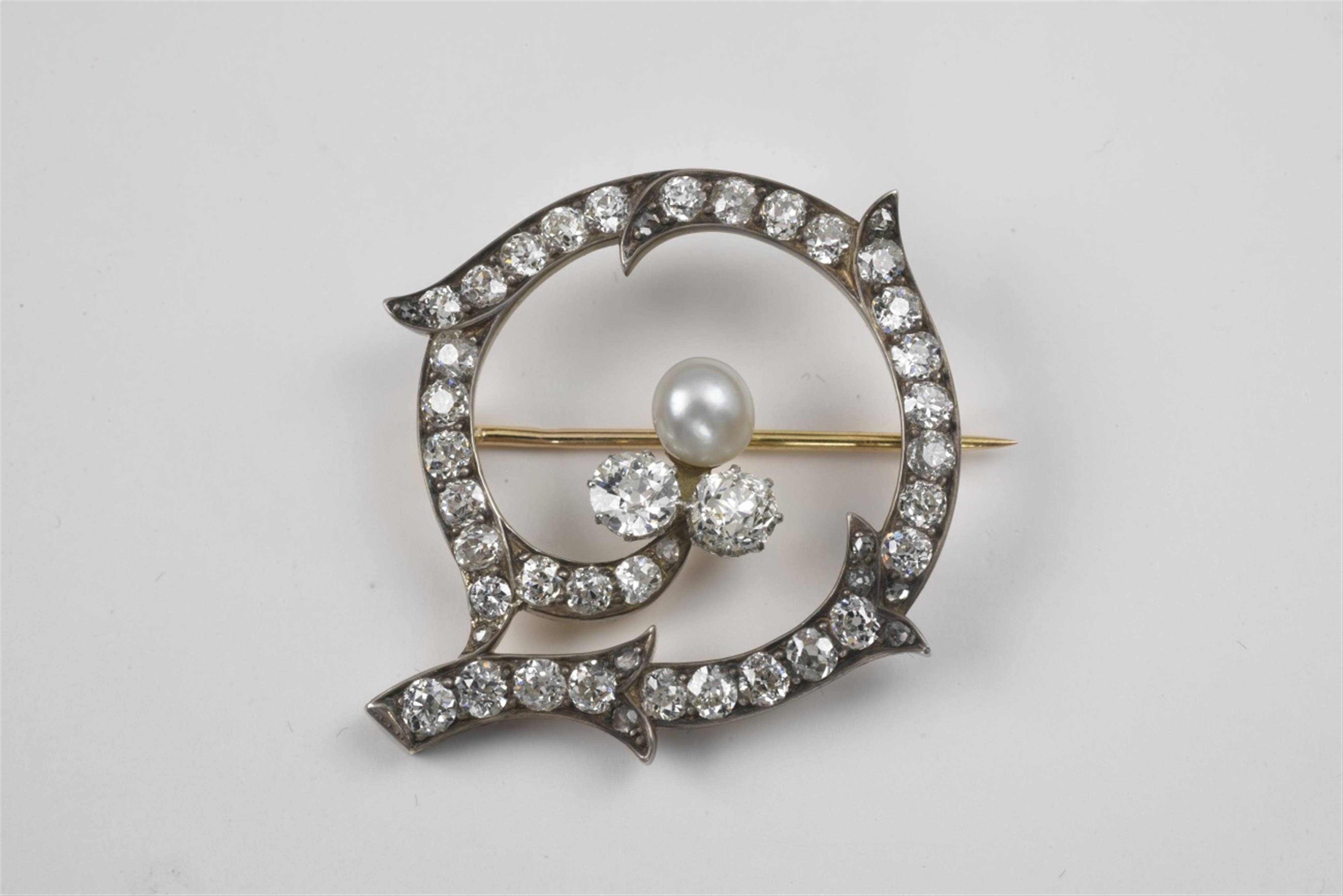 Belle Epoque-Brosche mit Diamanten - image-1