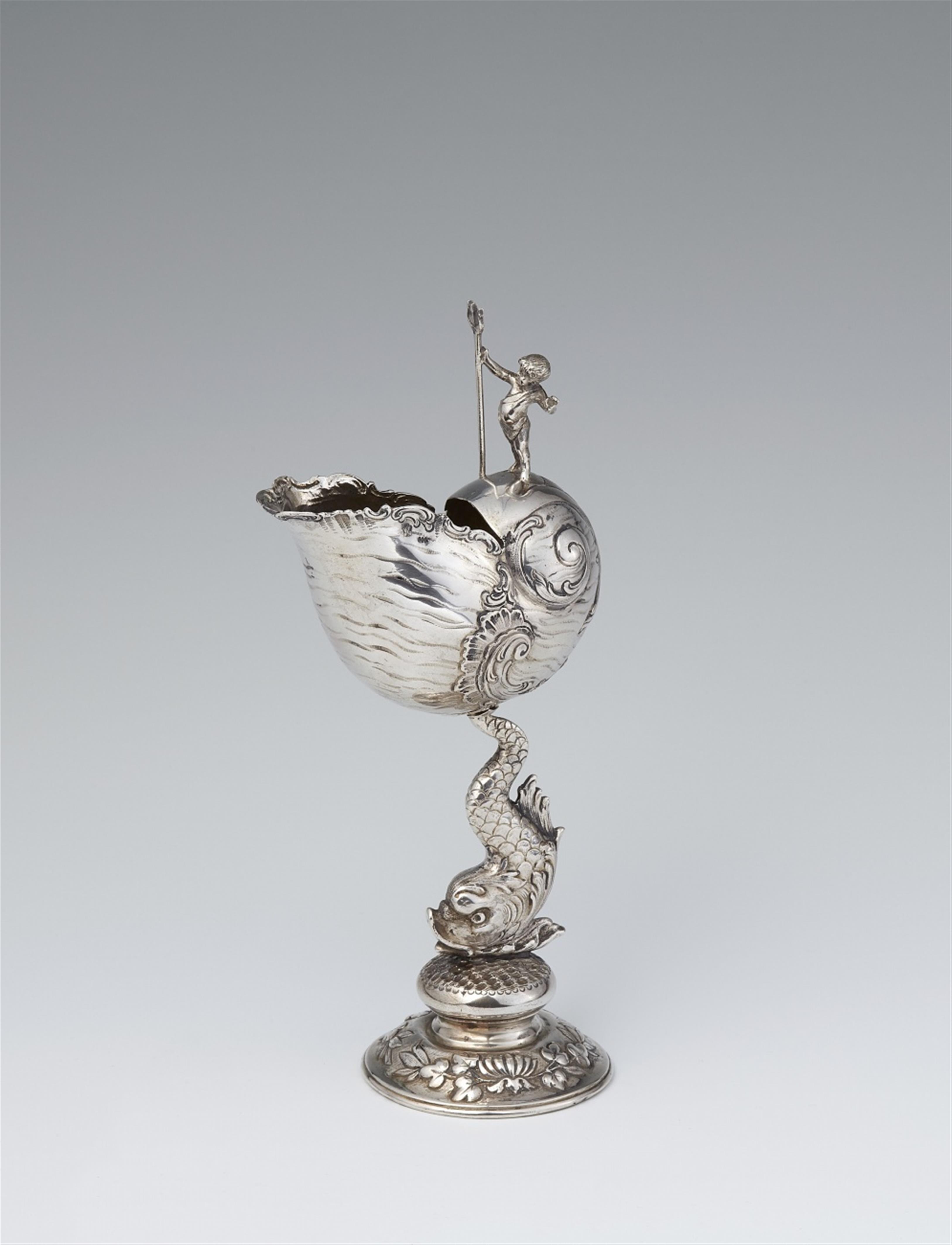 A German silver shell chalice - image-1