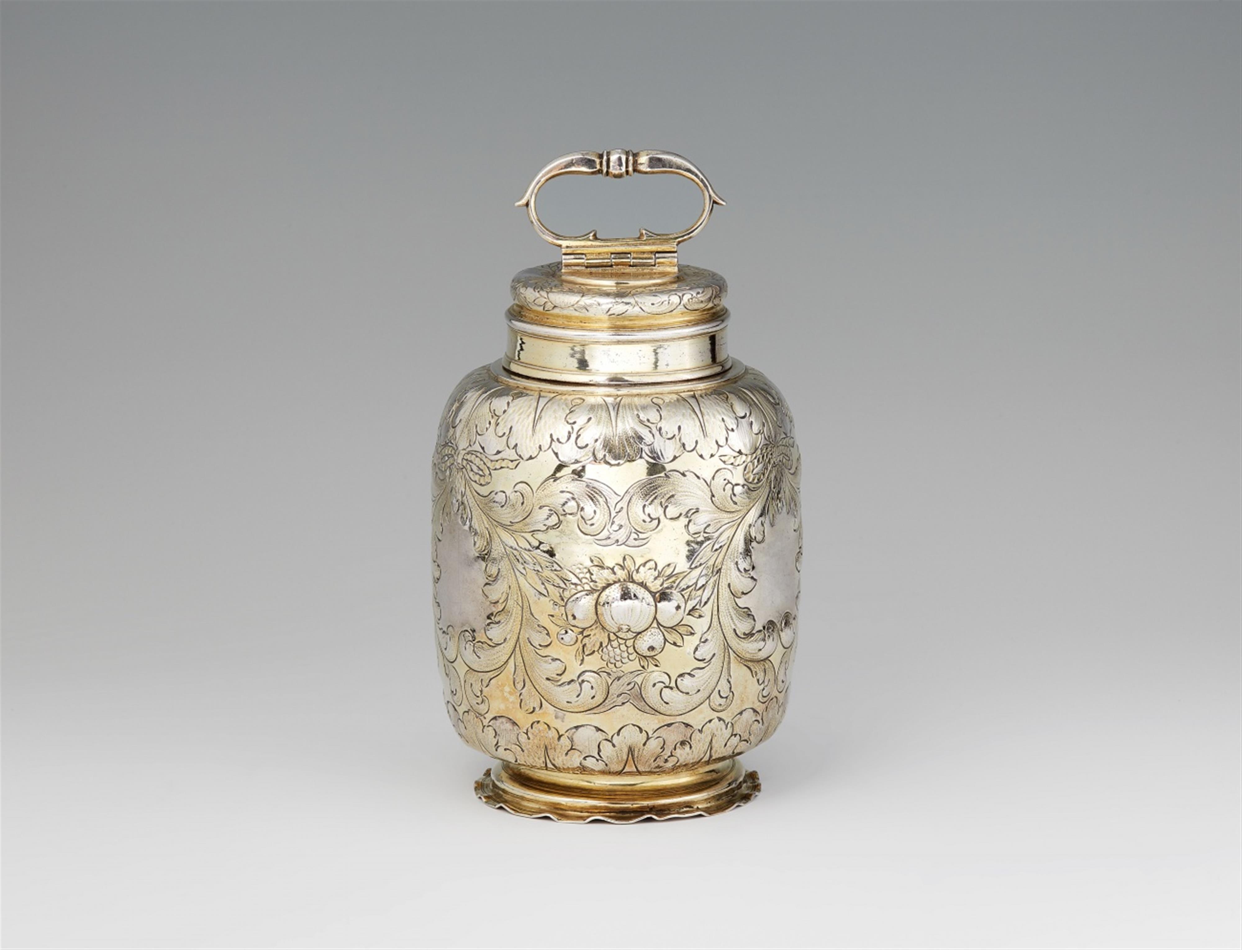 A large Augsburg silver cannister - image-1