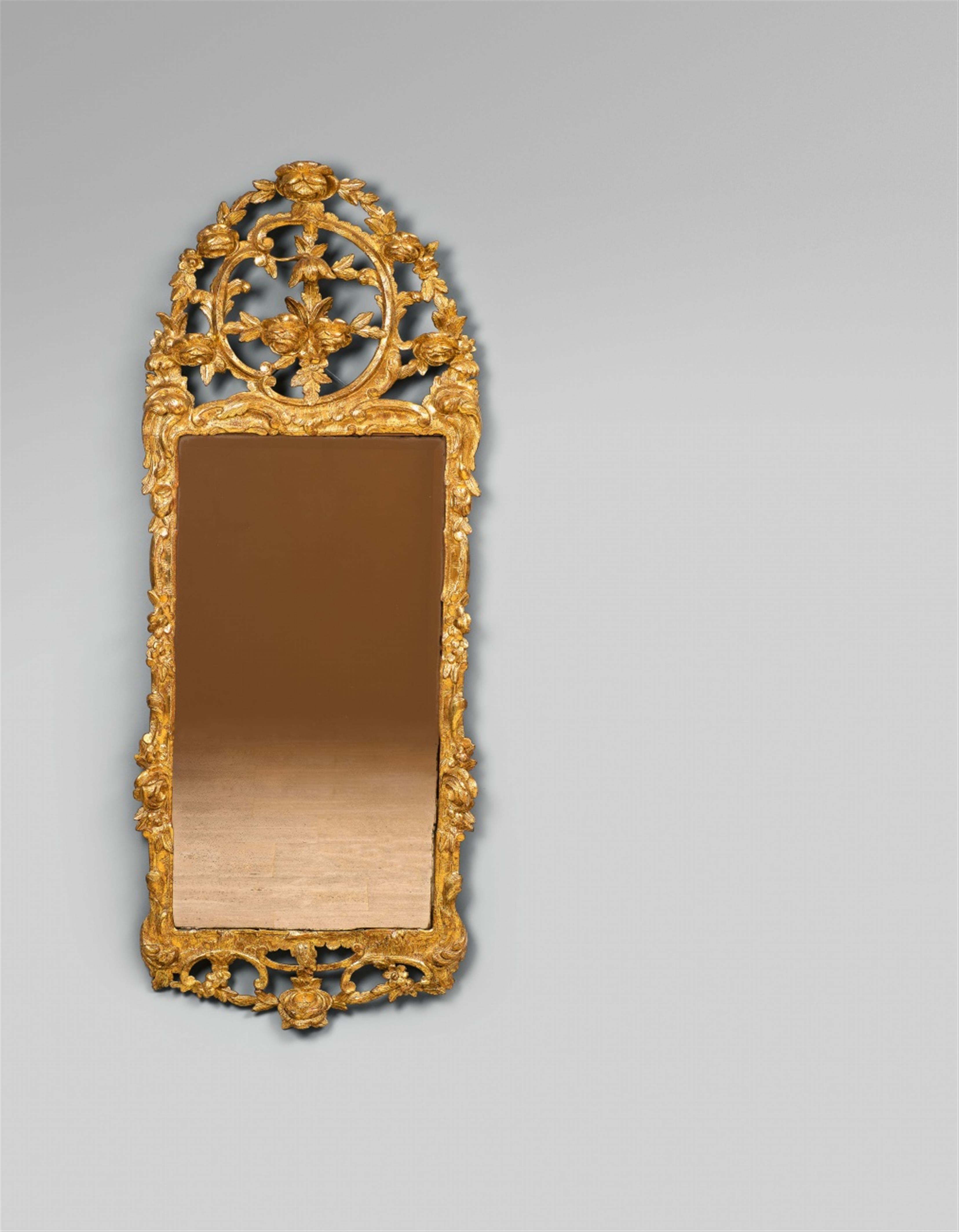 A large Rococo giltwood mirror - image-1