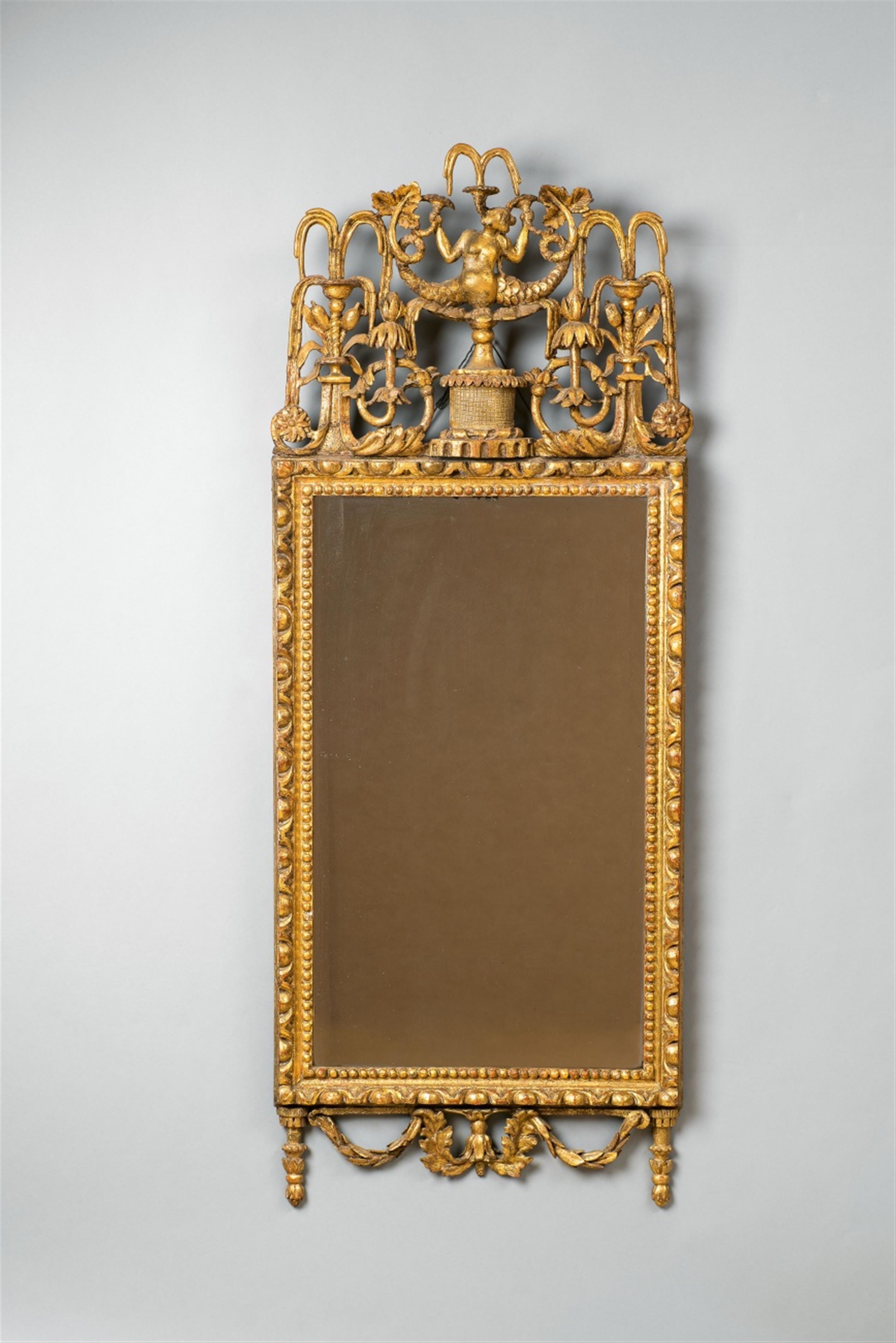 A Neoclassical giltwood mirror - image-1