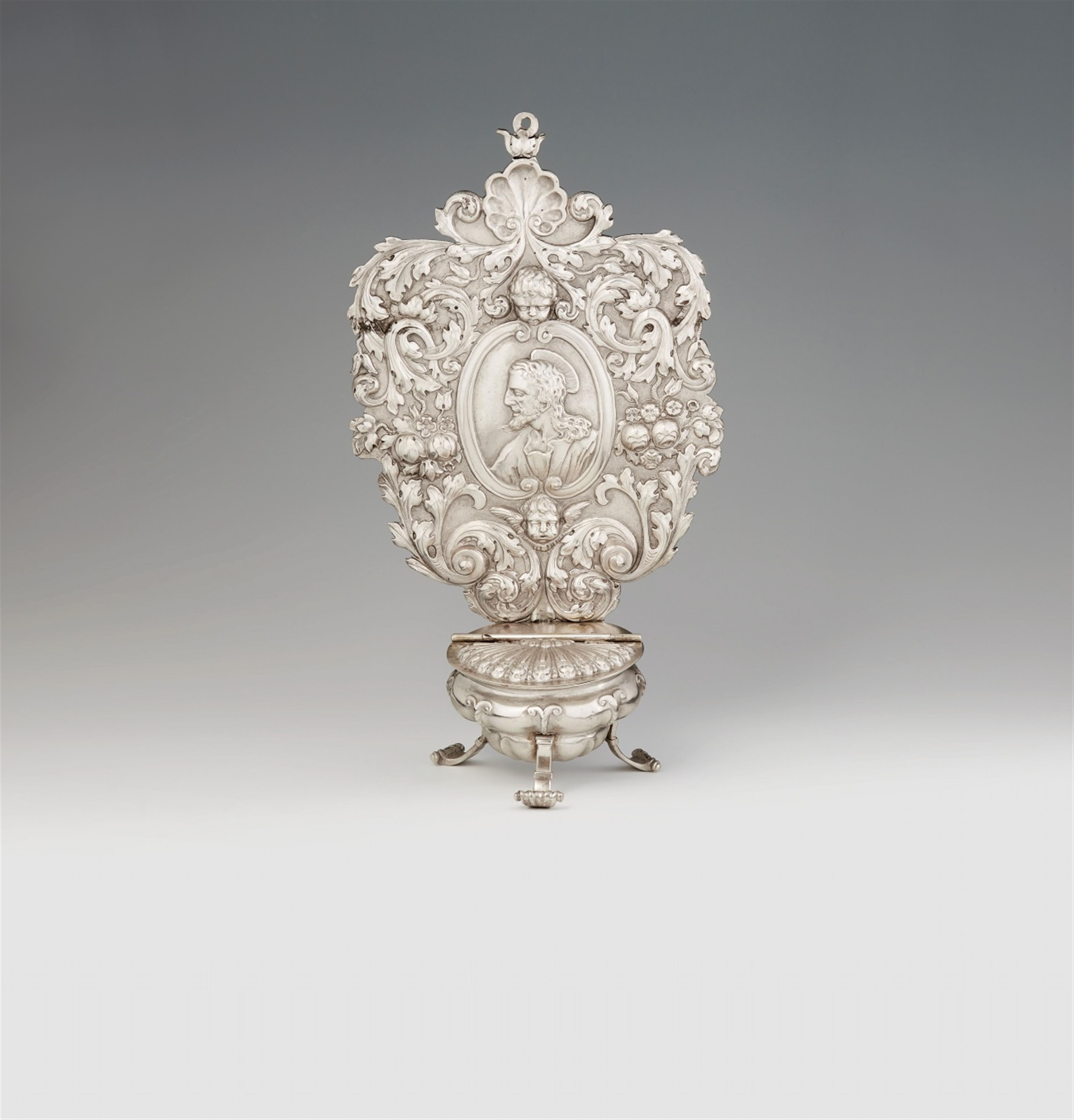 An Aachen silver holy water dish - image-1