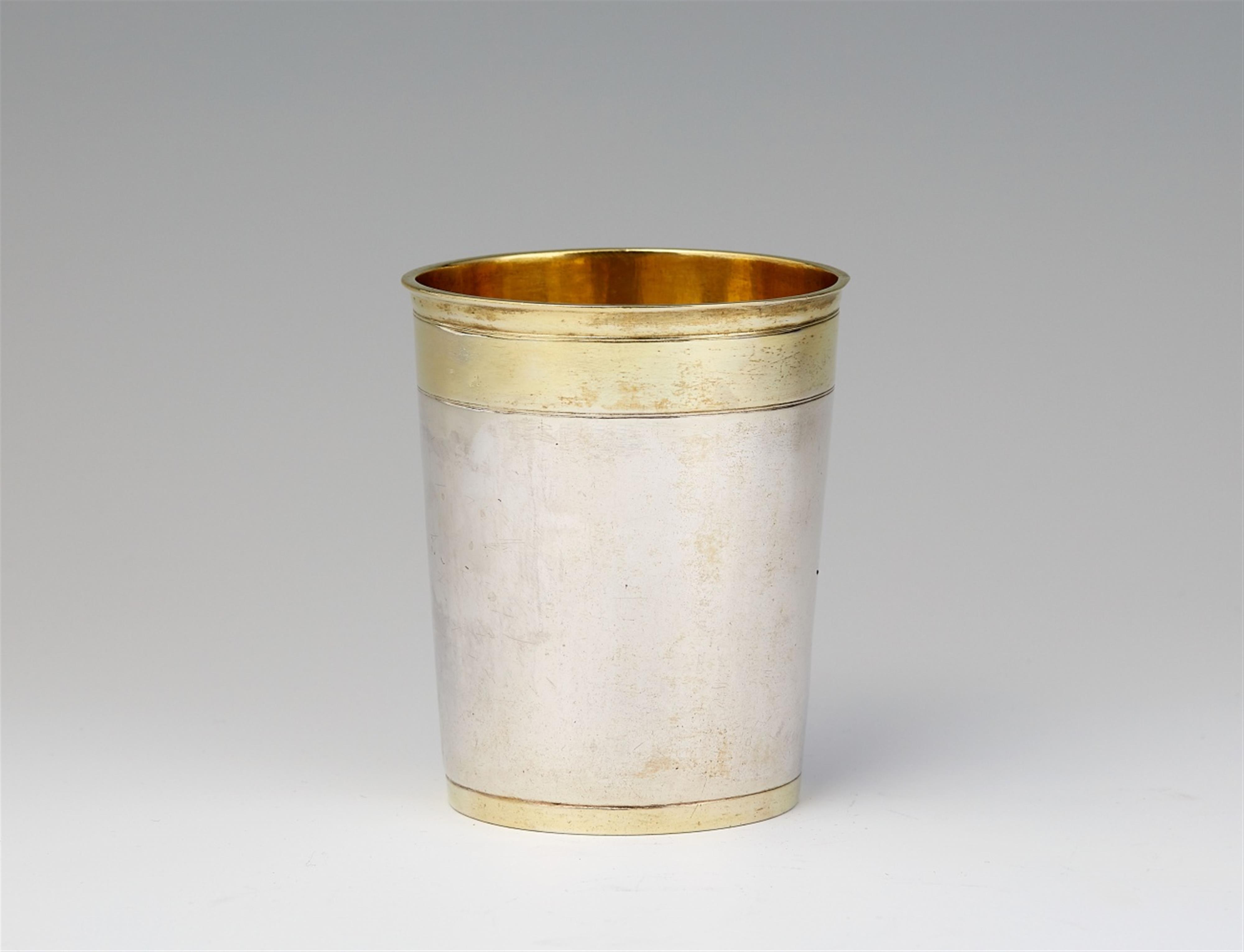 A parcel gilt Augsburg silver beaker - image-1