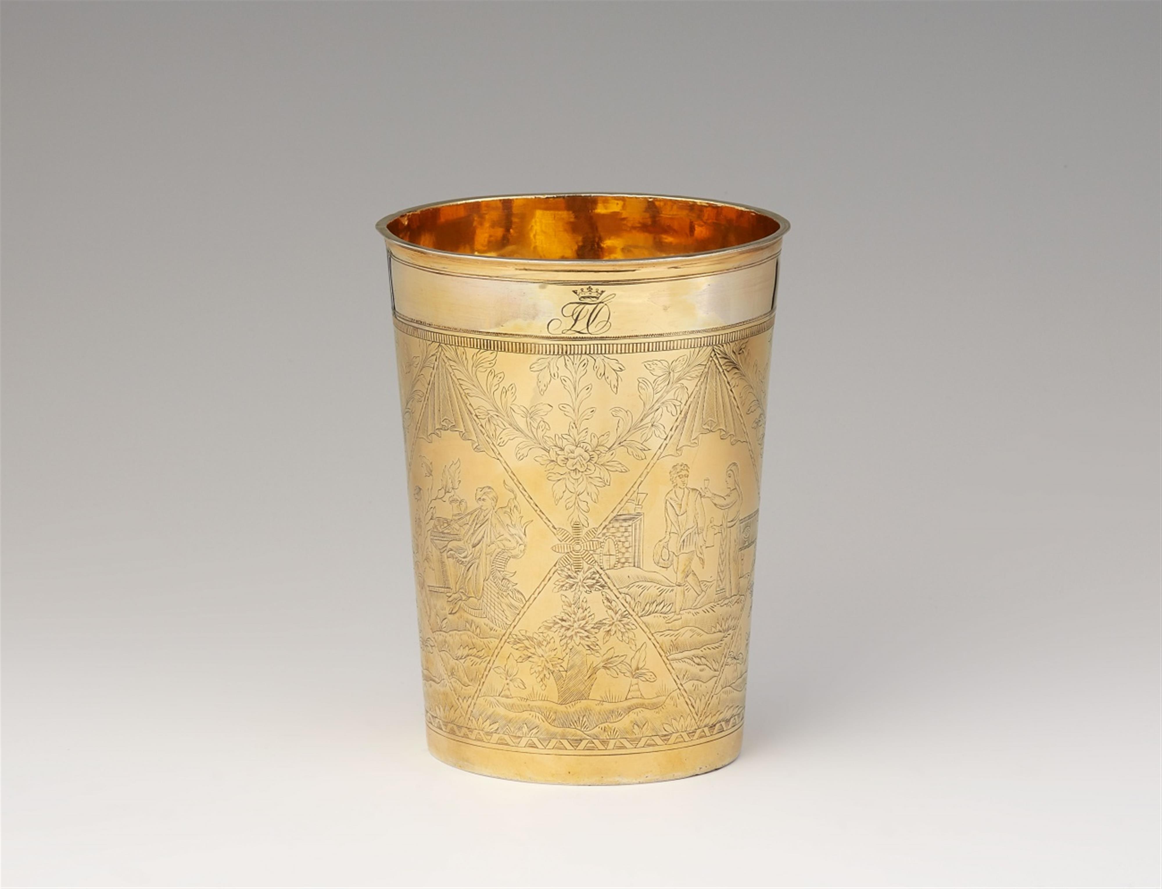 A large Augsburg silver-gilt beaker - image-1