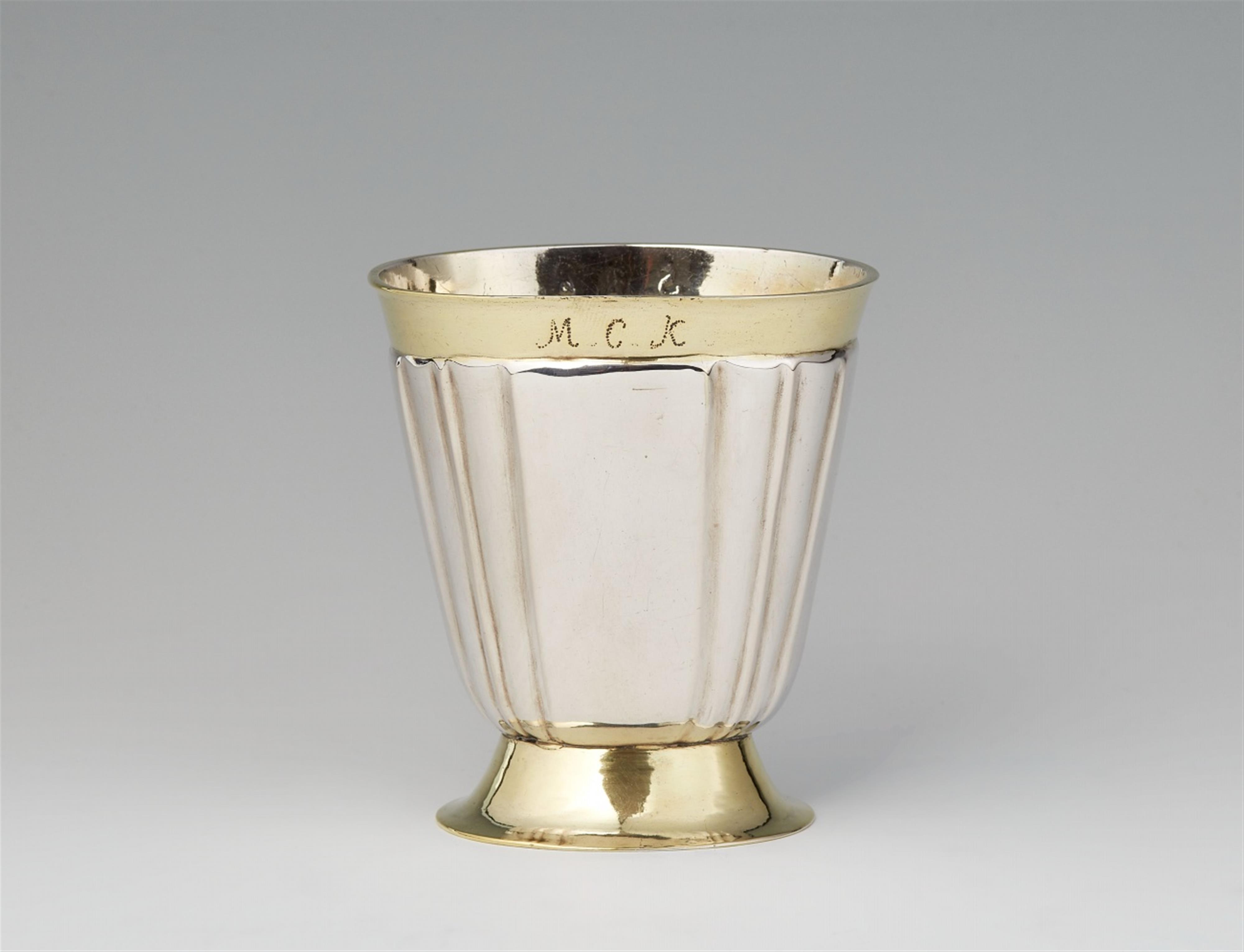 A Dresden parcel-gilt silver beaker - image-1