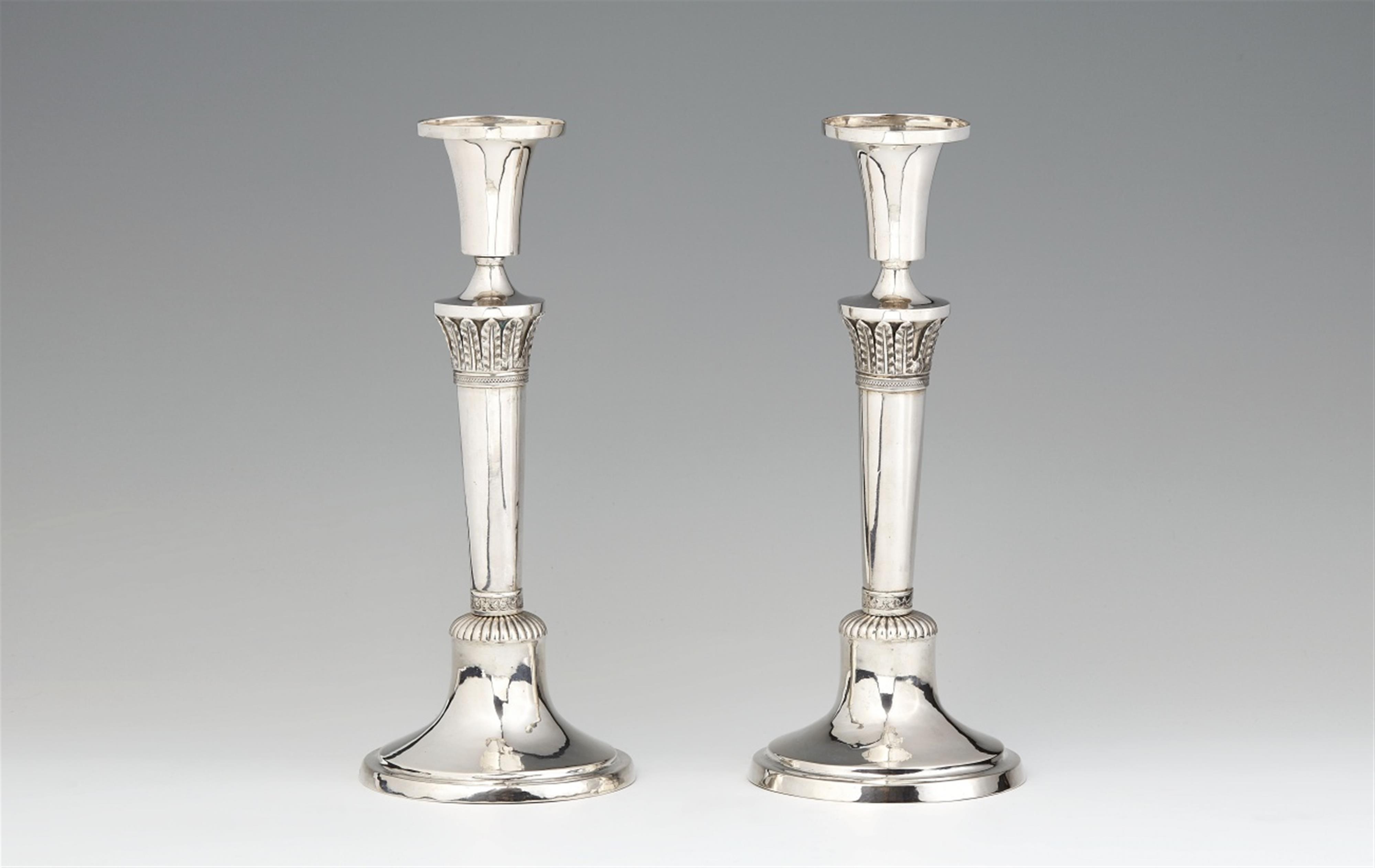 A pair of Frankfurt silver candlesticks - image-1