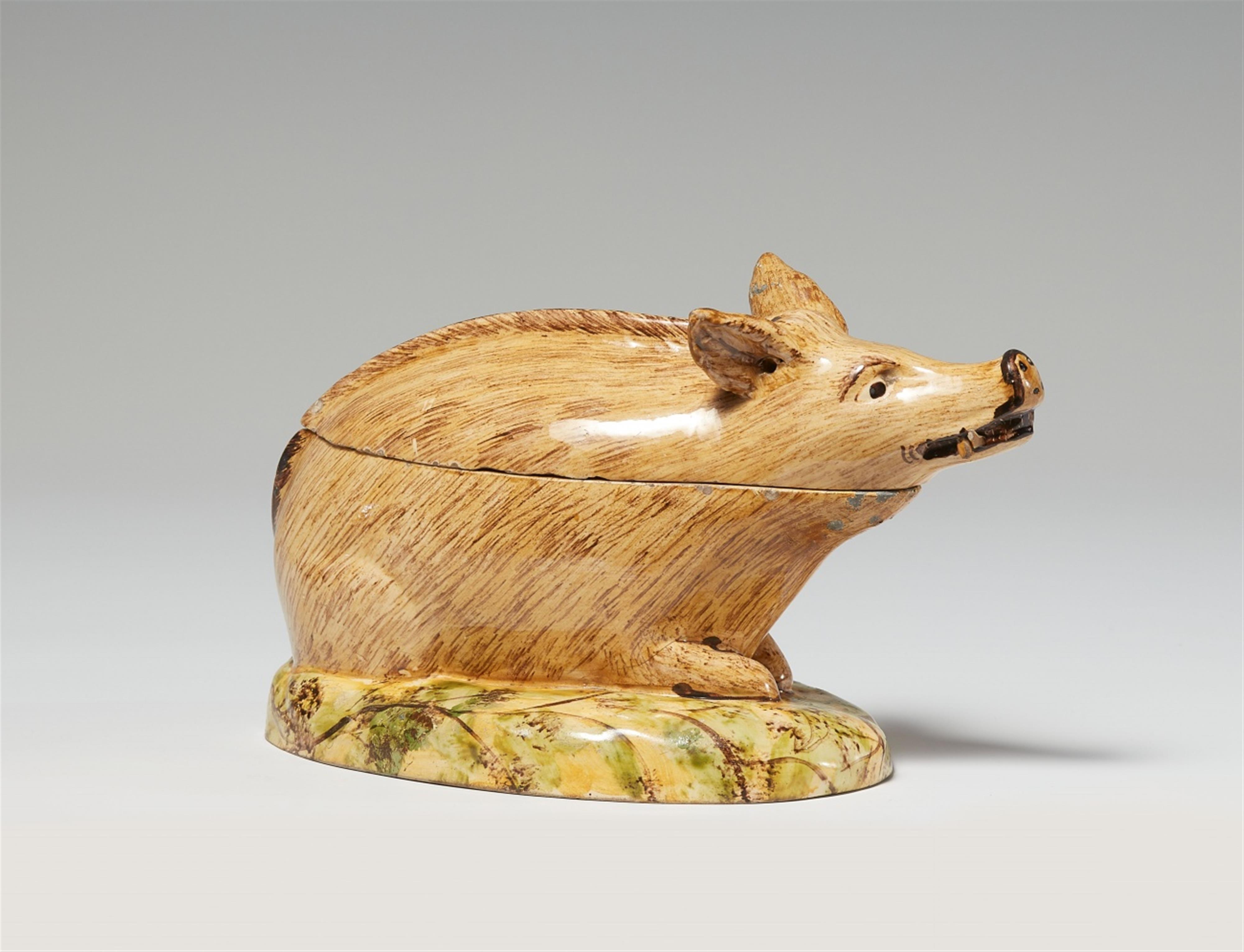 A stoneware wild boar tureen - image-1