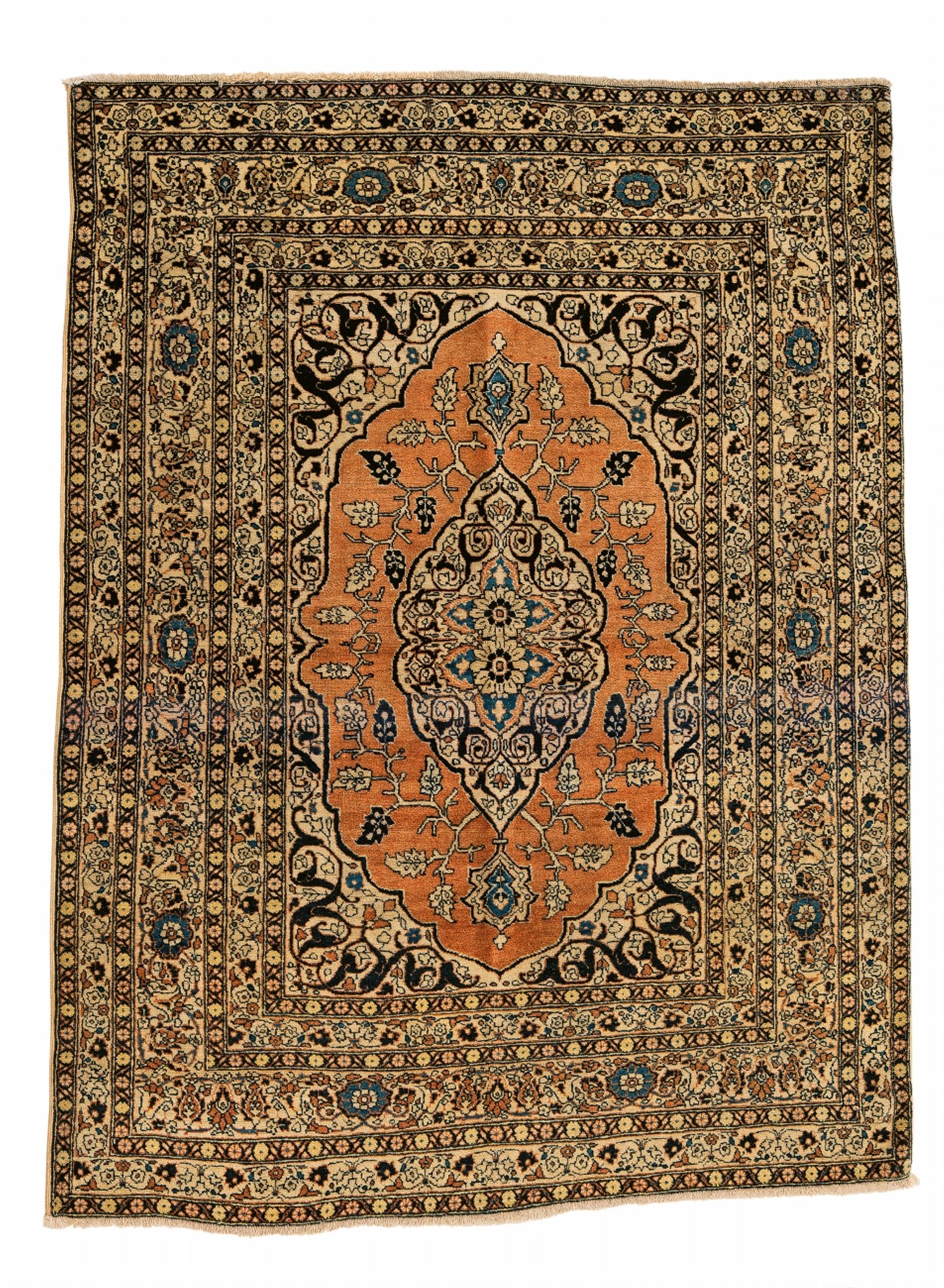 An Iranian woolen tabriz hajalili carpet - image-1