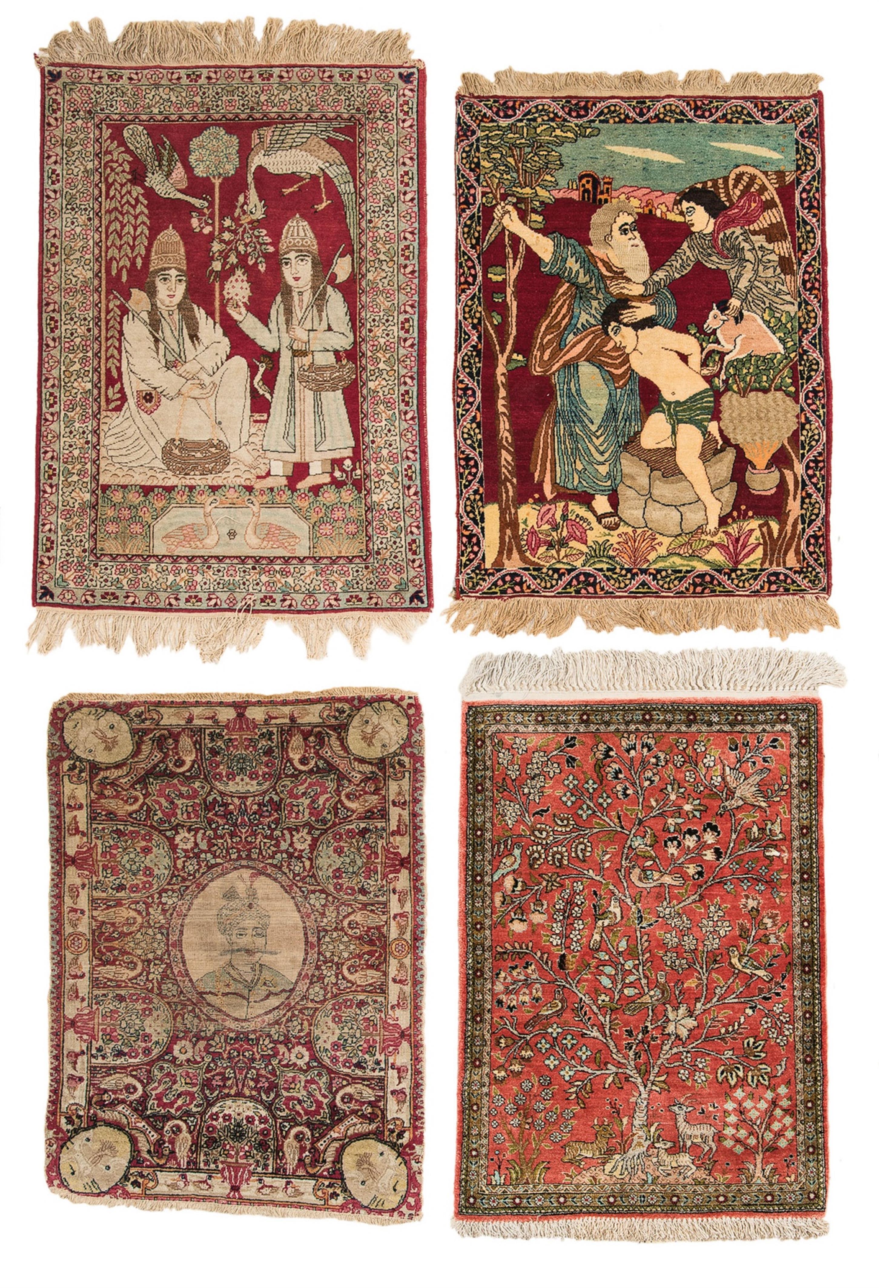 Four small Iranian woolen carpets - image-1