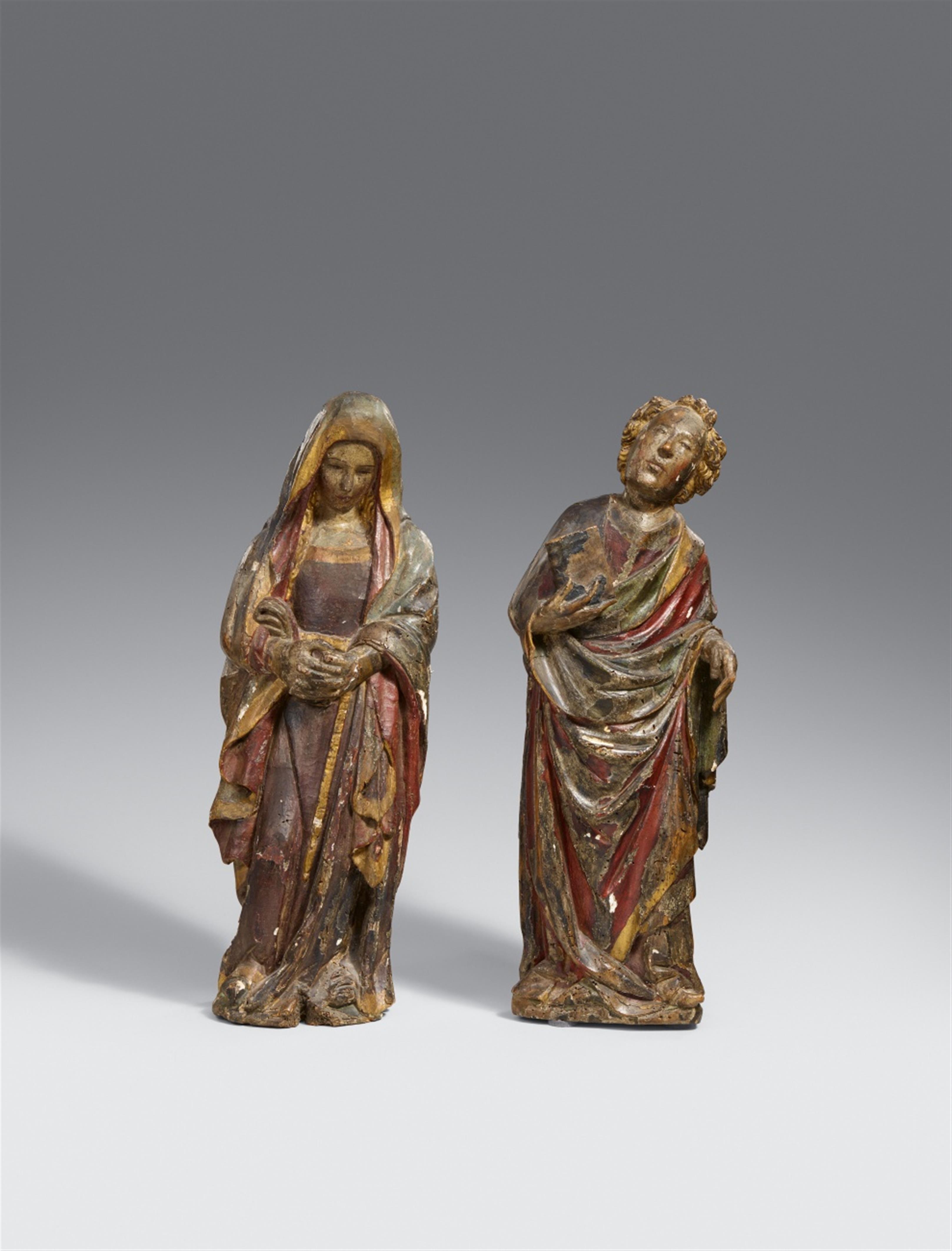 Probably Flemish 2nd half 15th century - Saints Mary and John from a Crucifixion scene, presumably Flemish, 2nd half 15th century - image-1