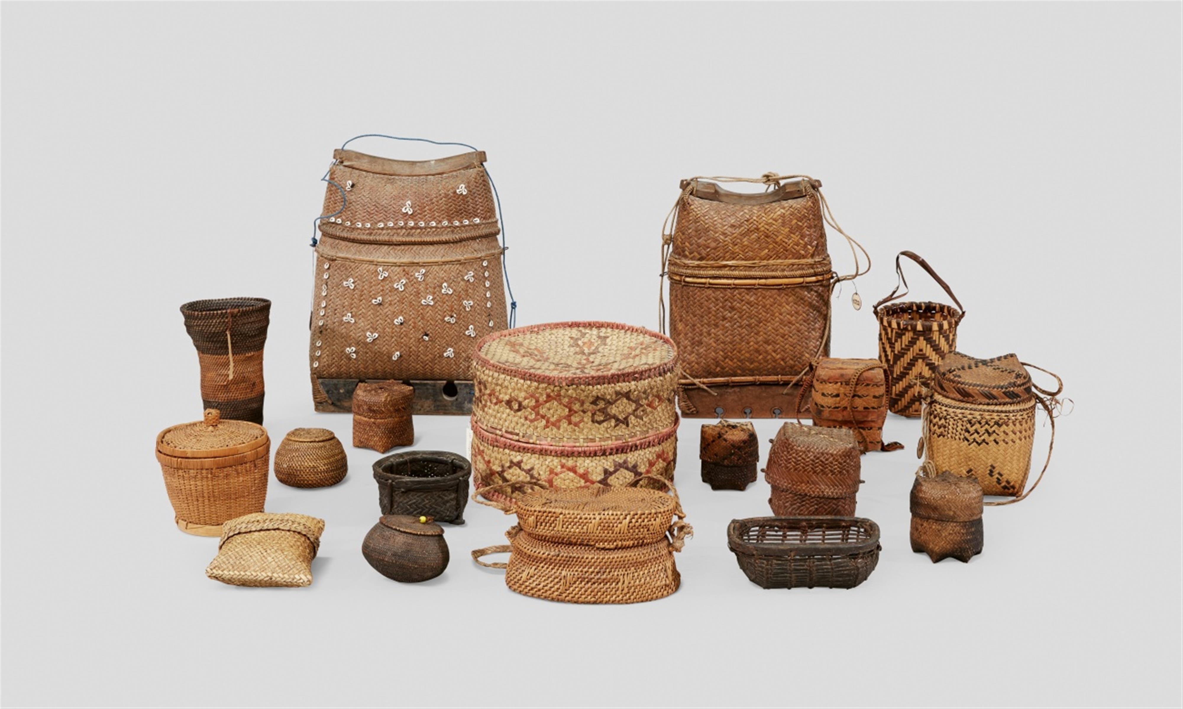 EIGHTEEN INDONESIAN BASKETS AND CONTAINERS - image-1