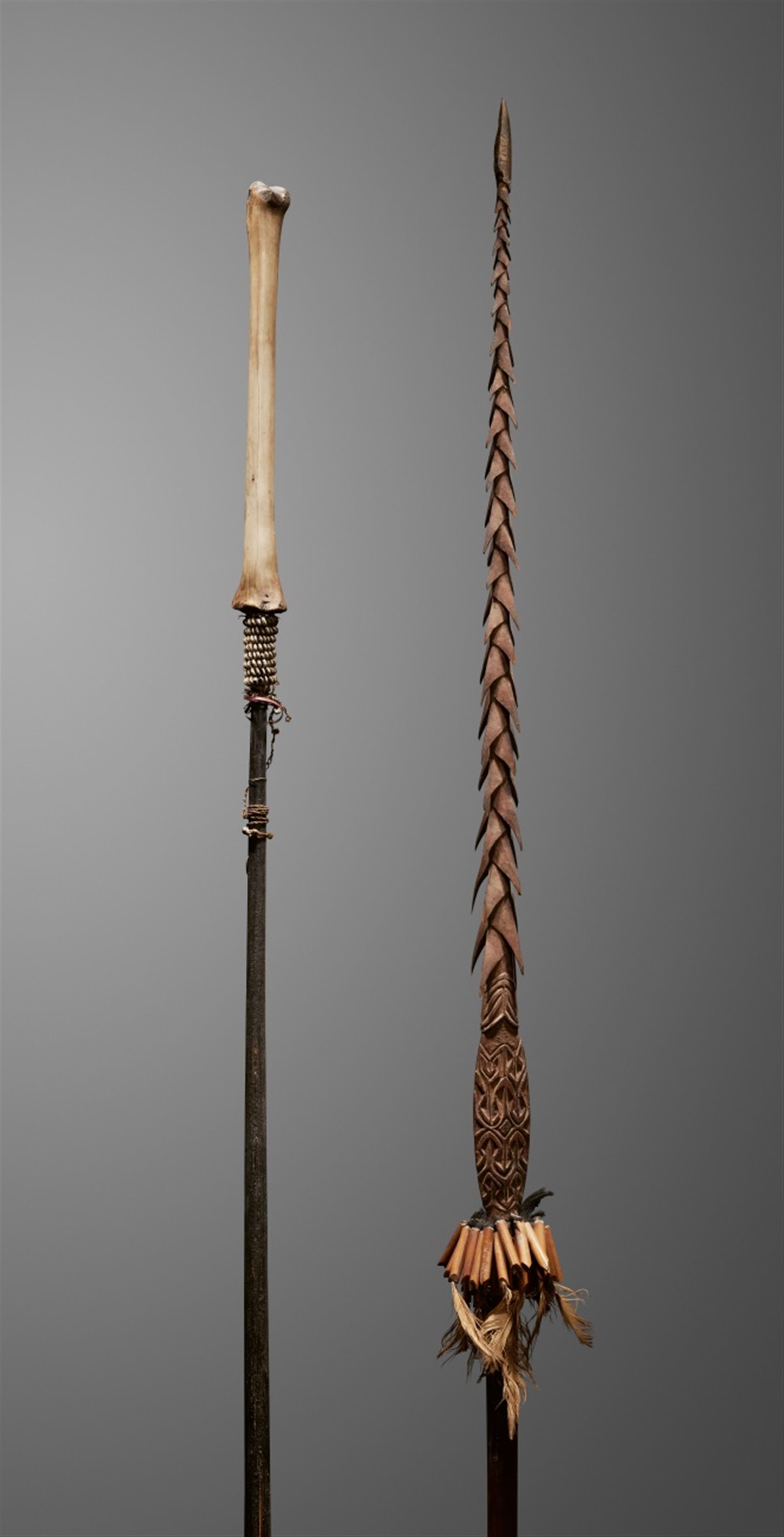 TWO CEREMONIAL SPEARS - image-1