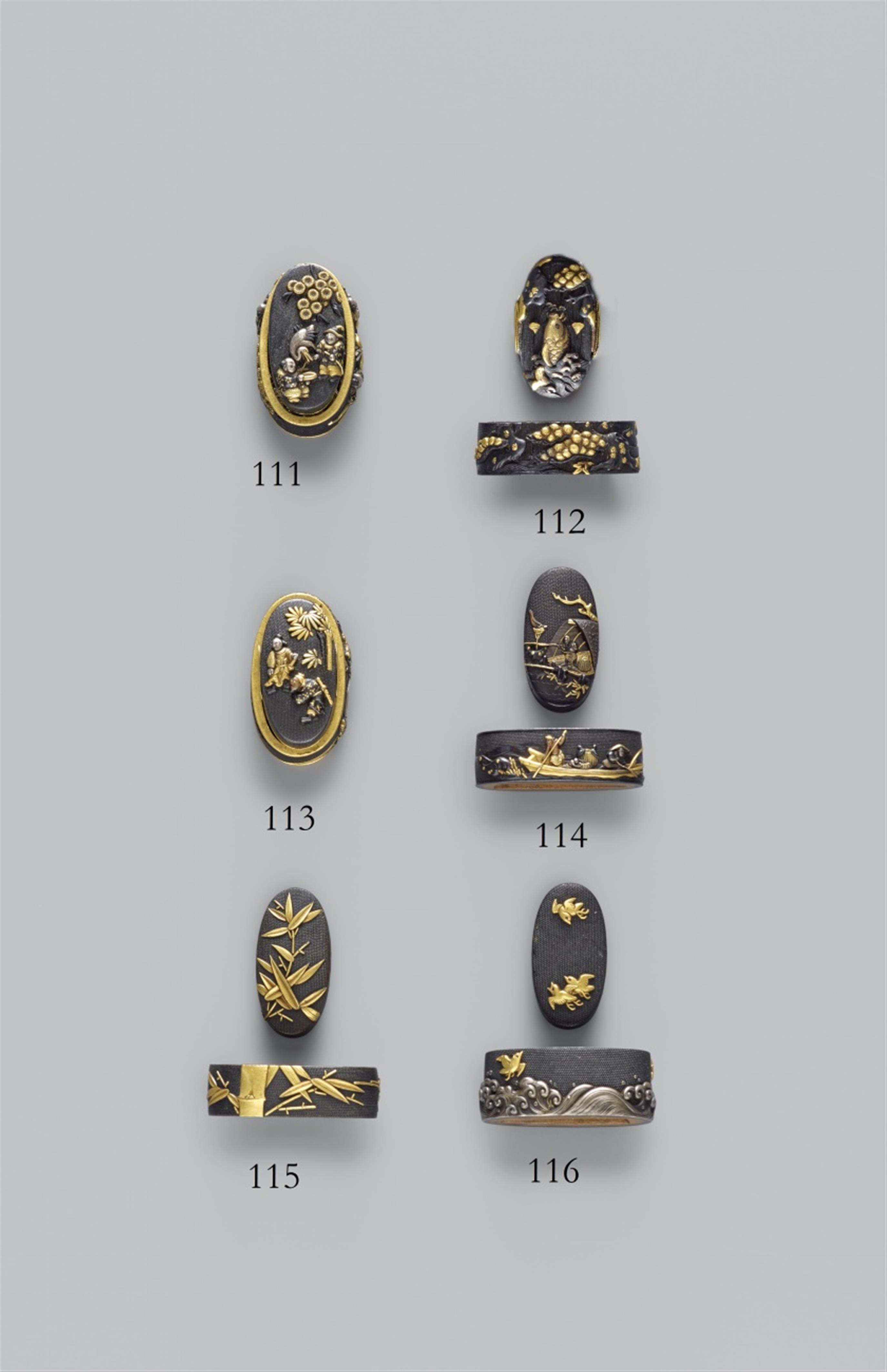 A shakudô fuchi-kashira. Kyoto. 18th century - image-1