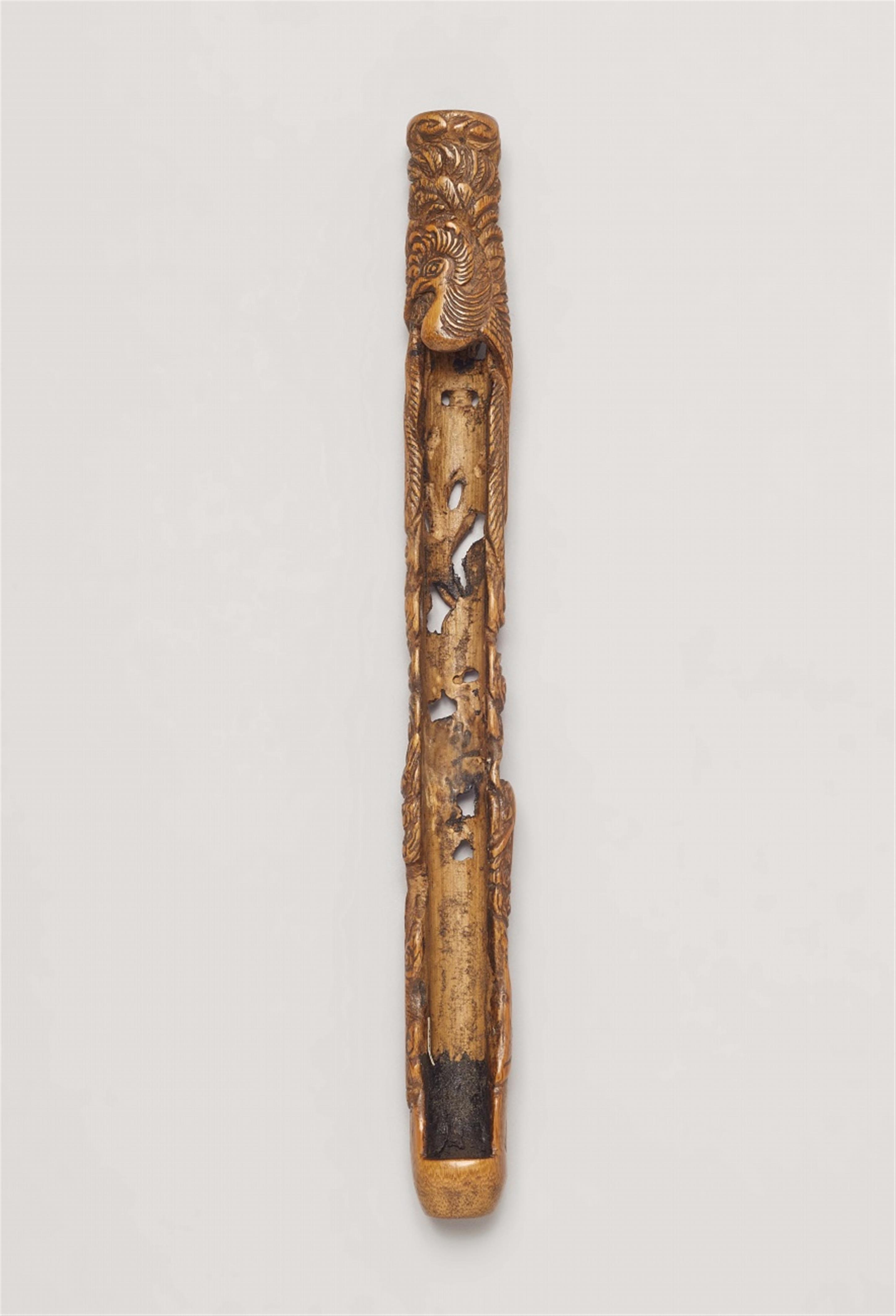 A bamboo kiseruzutsu. Late 19th century - image-2