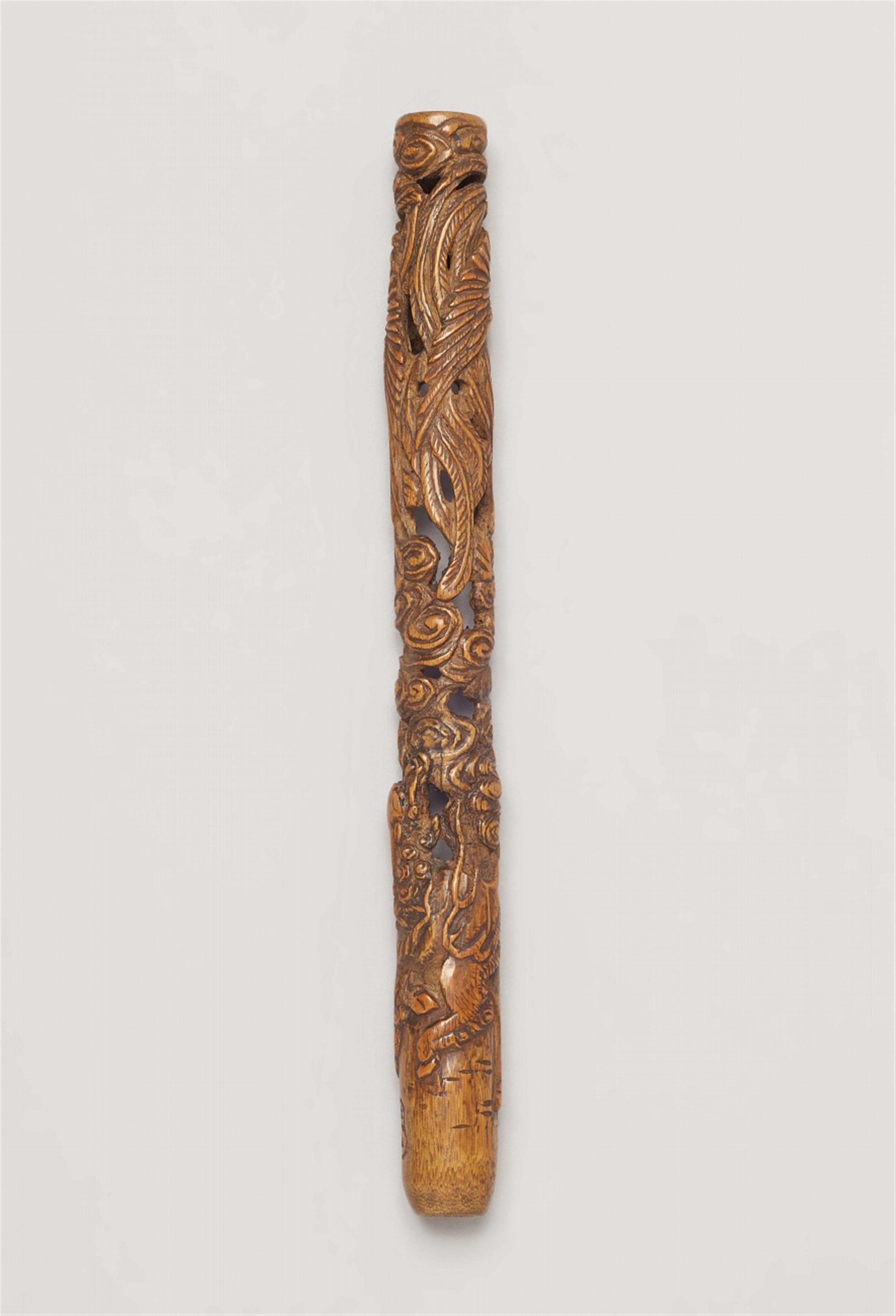 A bamboo kiseruzutsu. Late 19th century - image-1