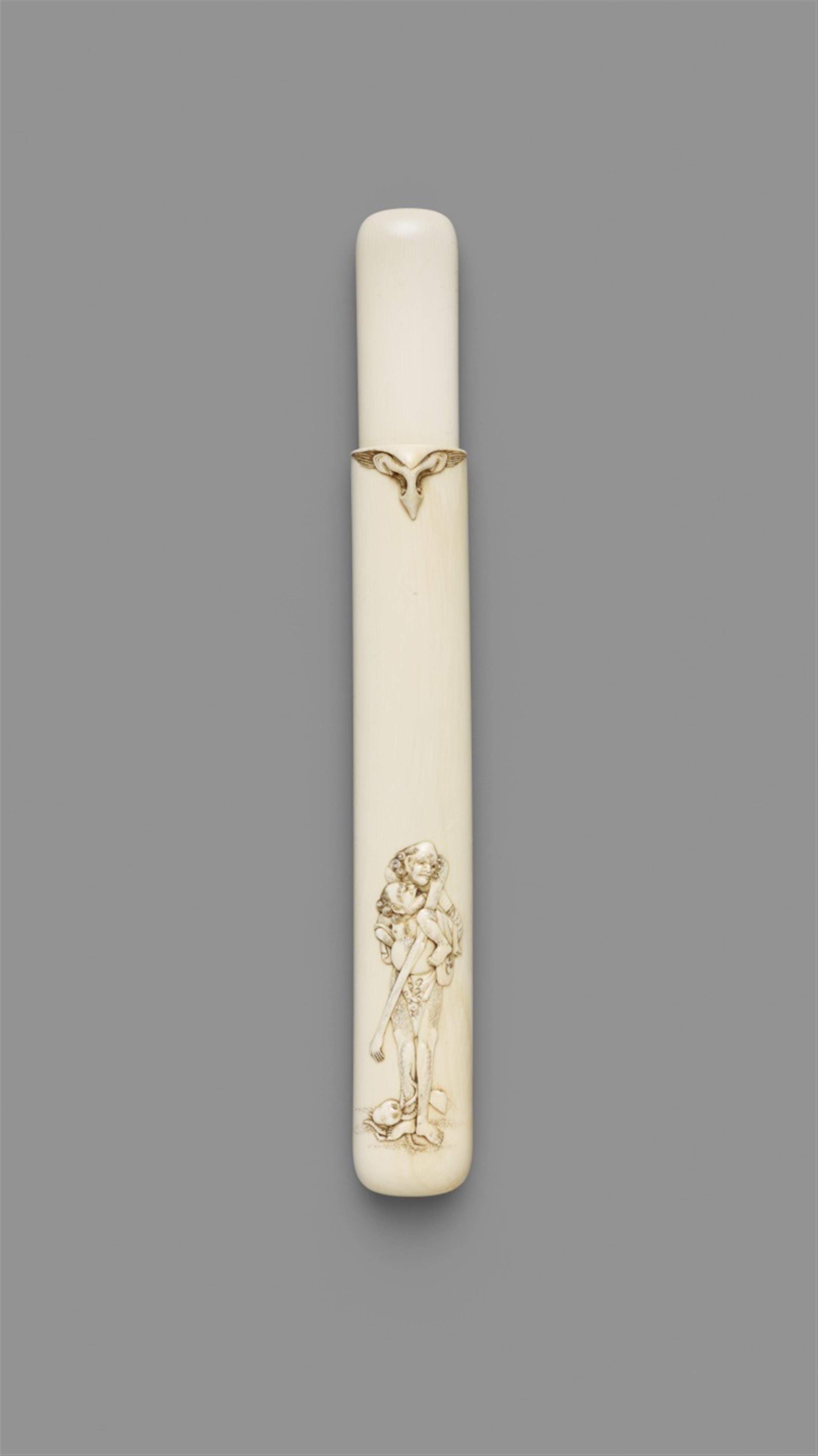 An ivory kiseruzutsu. Late 19th century - image-1