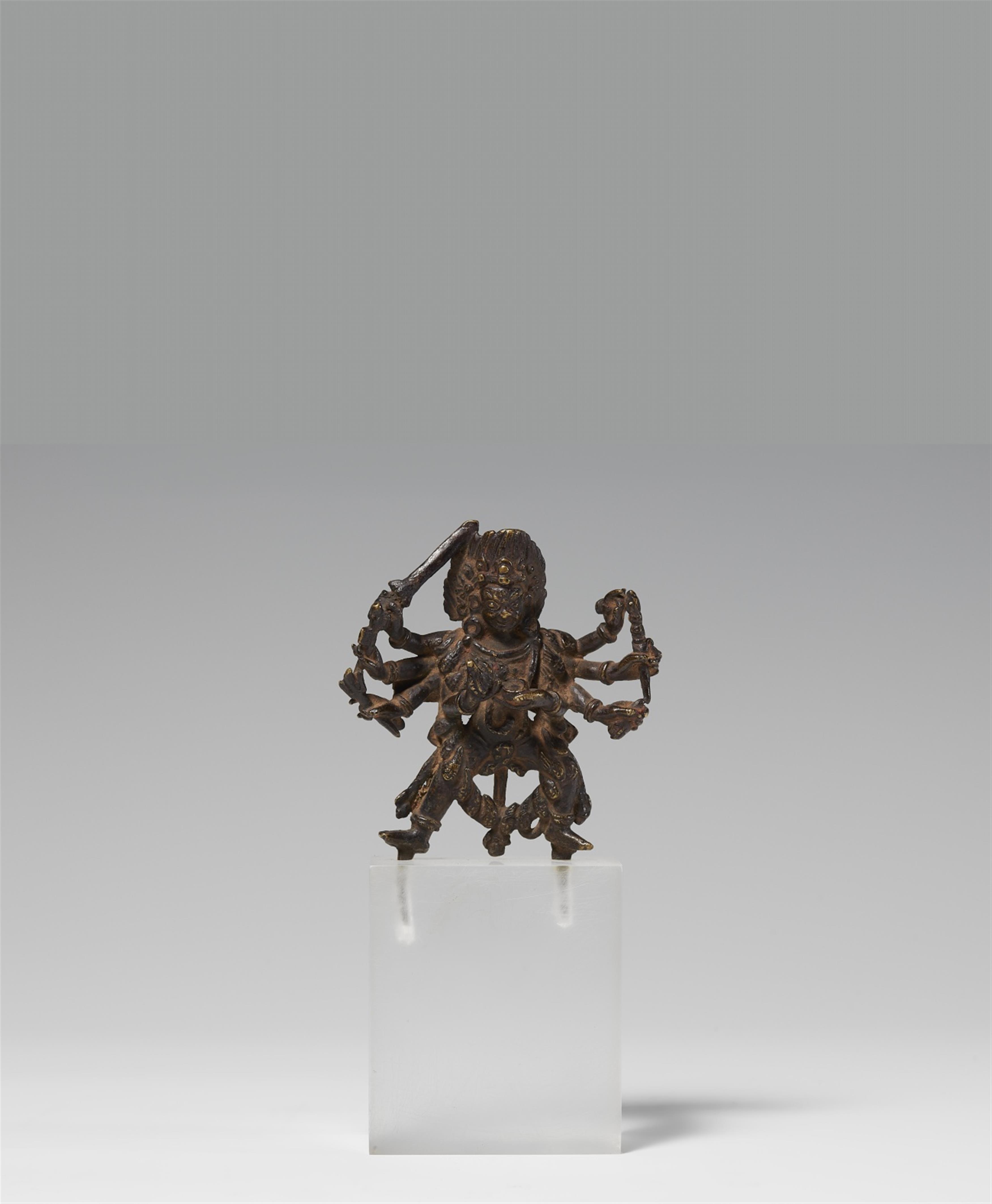 A Nepalese bronze figure of Mahakala. 19th century - image-1