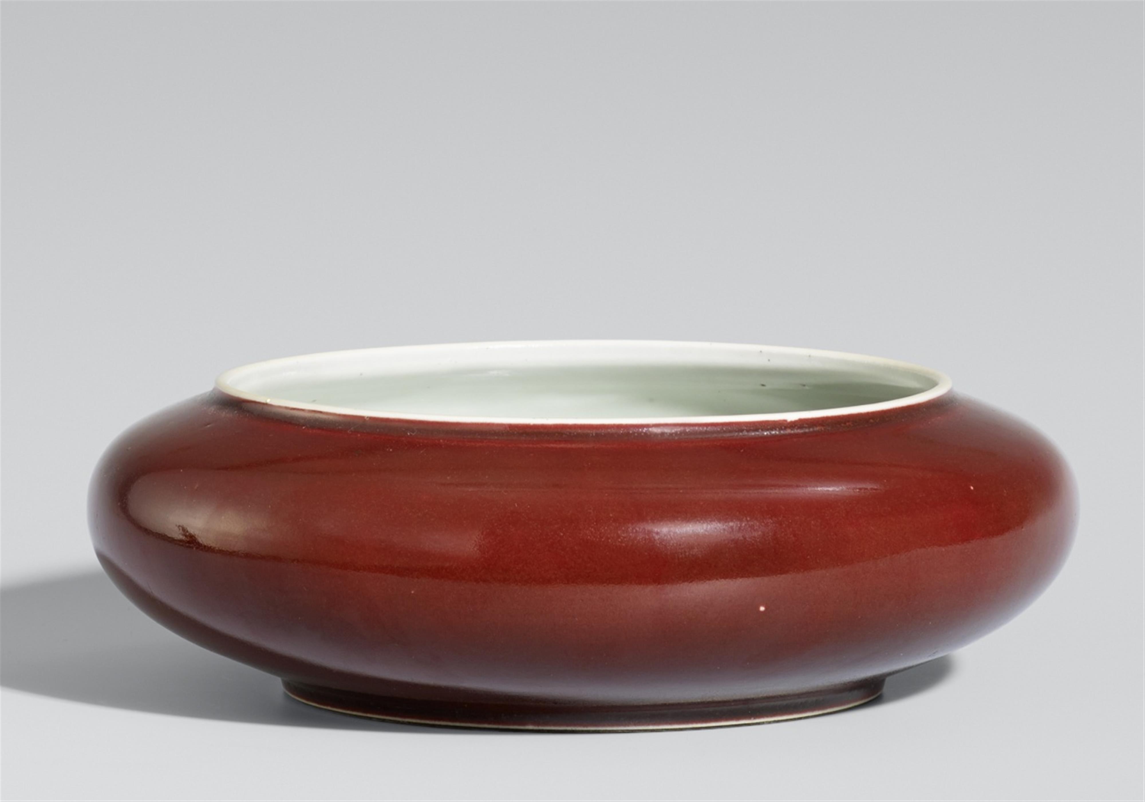 A large copper-red-glazed brush washer. Qing dynasty (1644-1911) - image-2