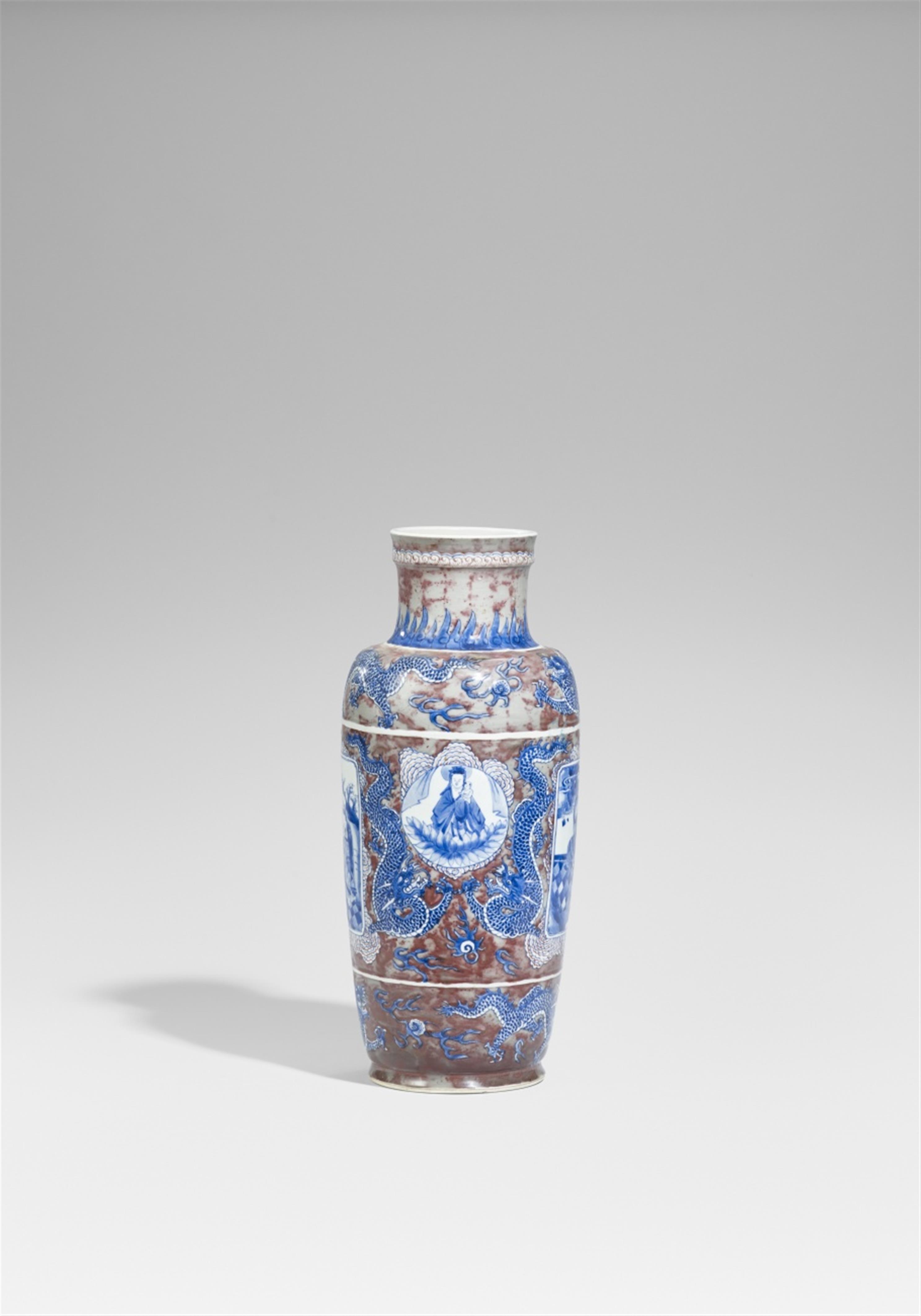 A large rouleau vase. Qing dynasty (1644-1911) - image-1