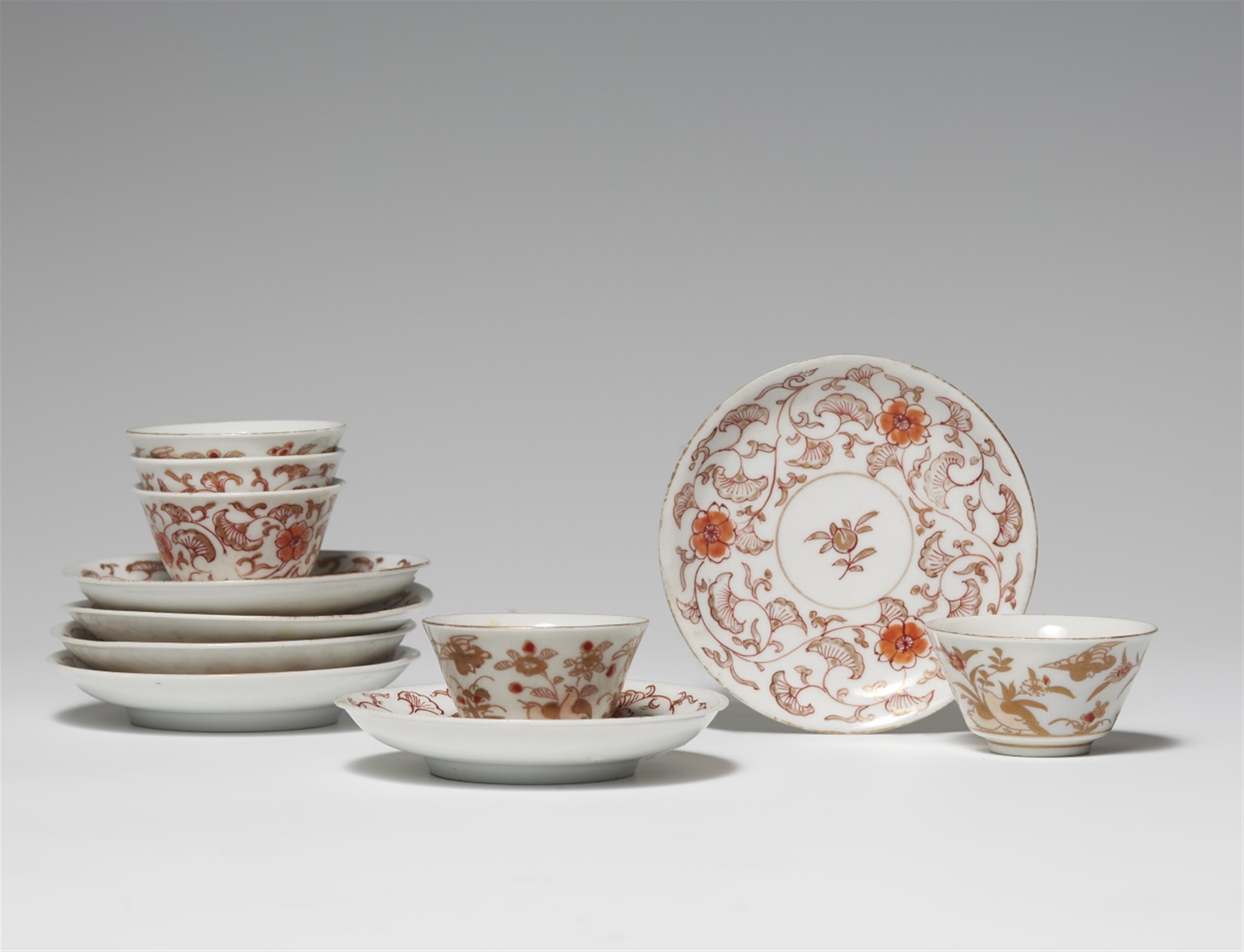 Five Imari cups and six saucers. Arita, Japan and China. 18th century - image-1