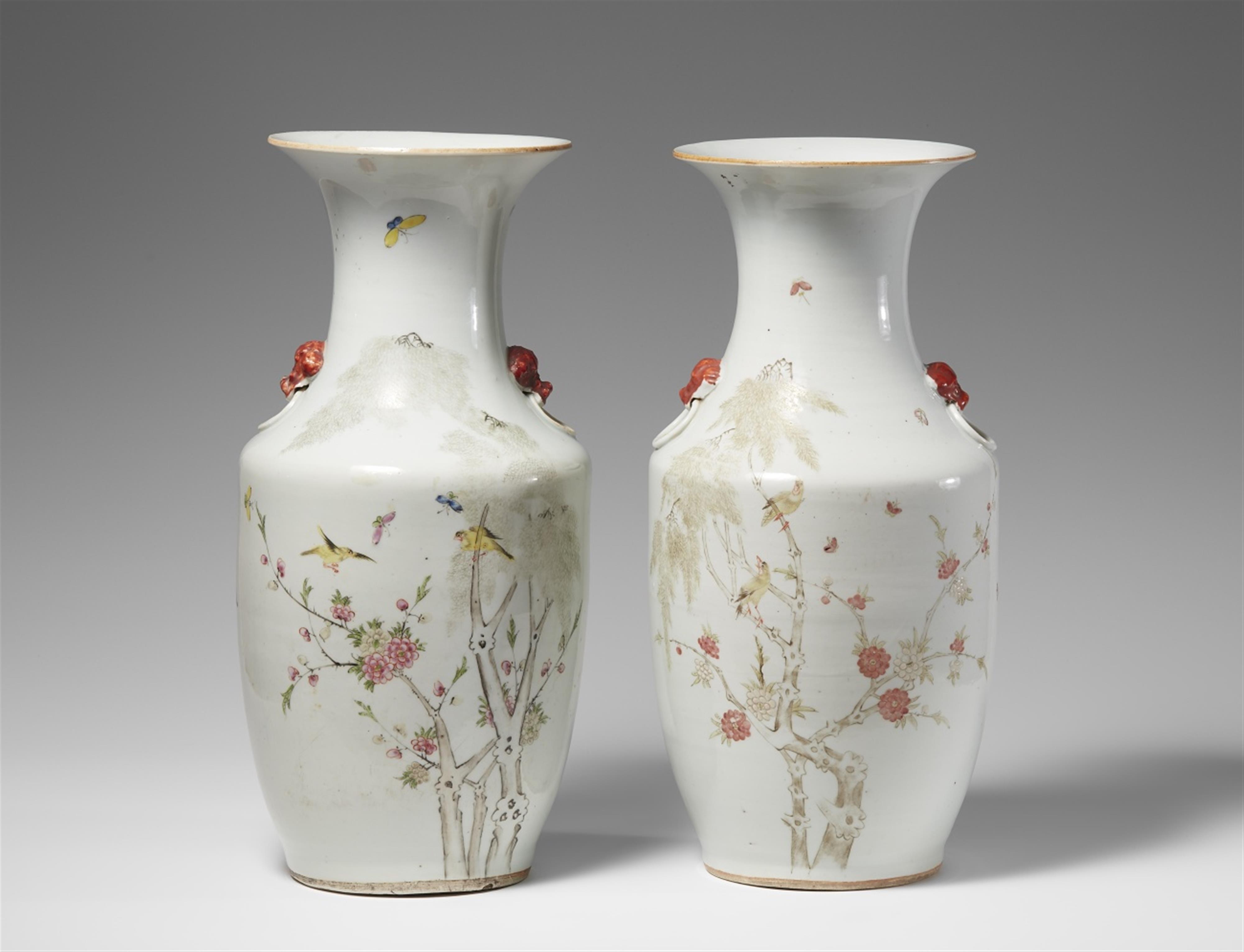 Two trumpet-neck vases. 19th century - image-1