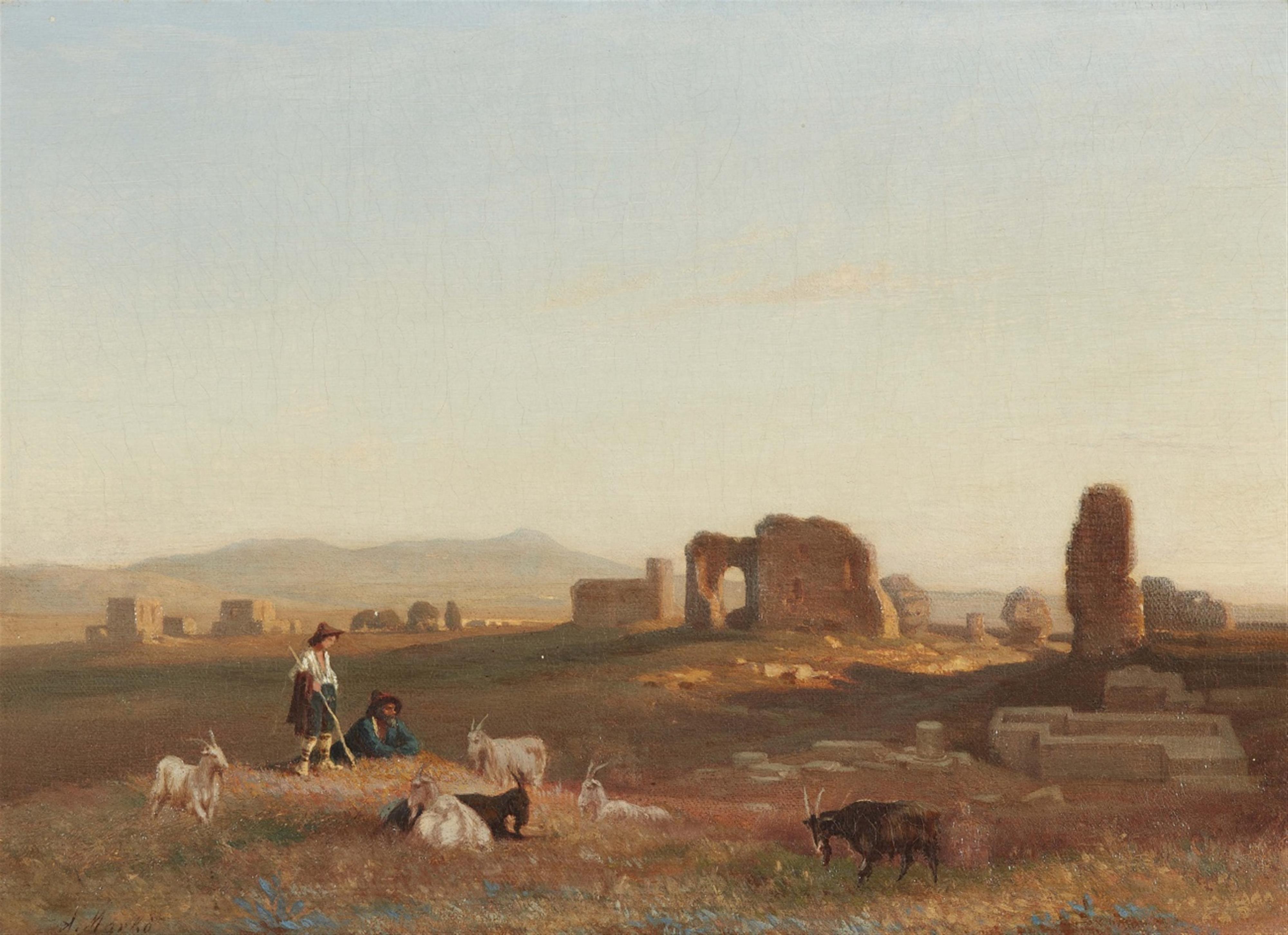 András Markó - Southern Landscape with Goatherds - image-1