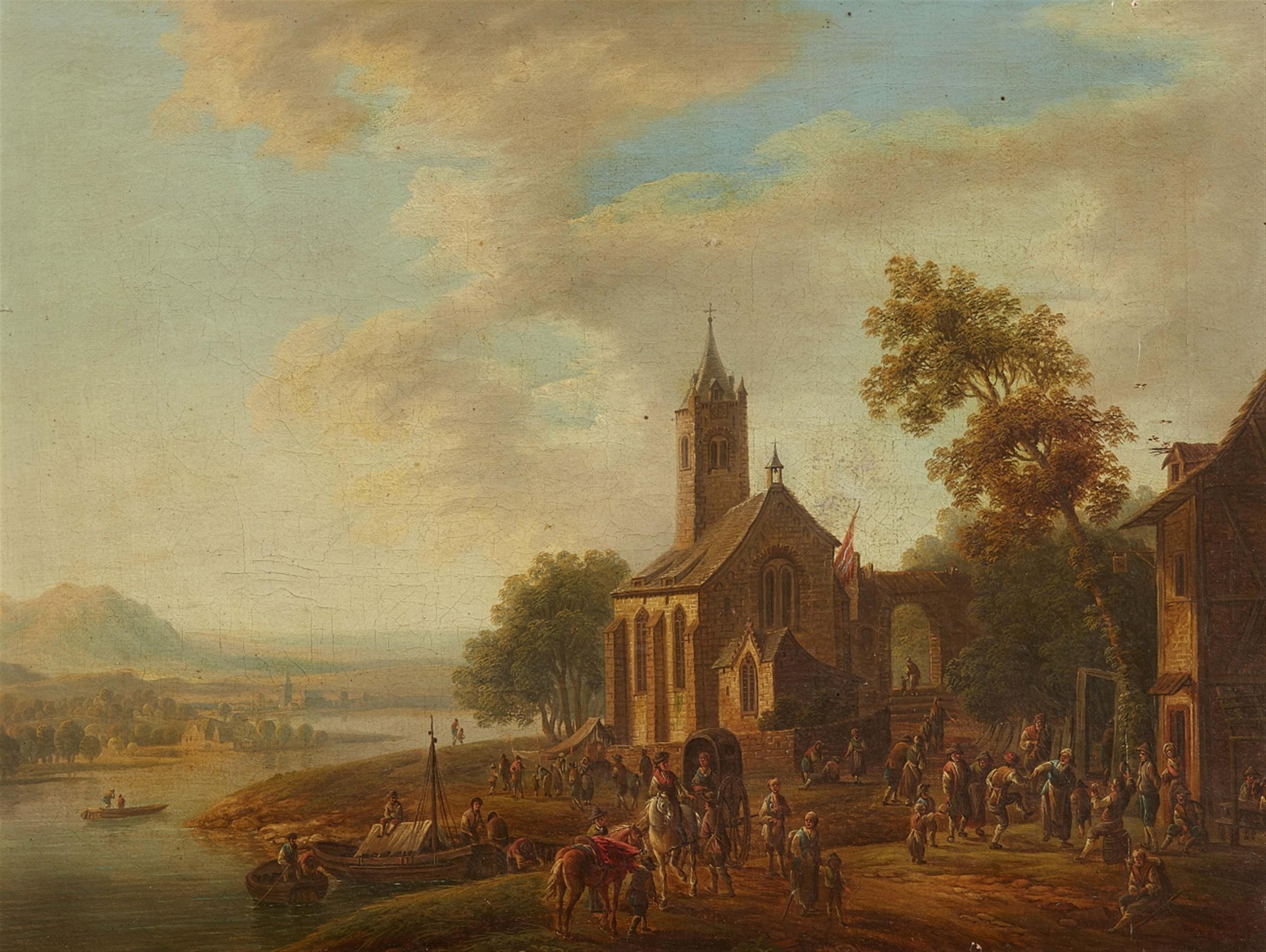 German School late 18th century - View of a City by a River - image-1