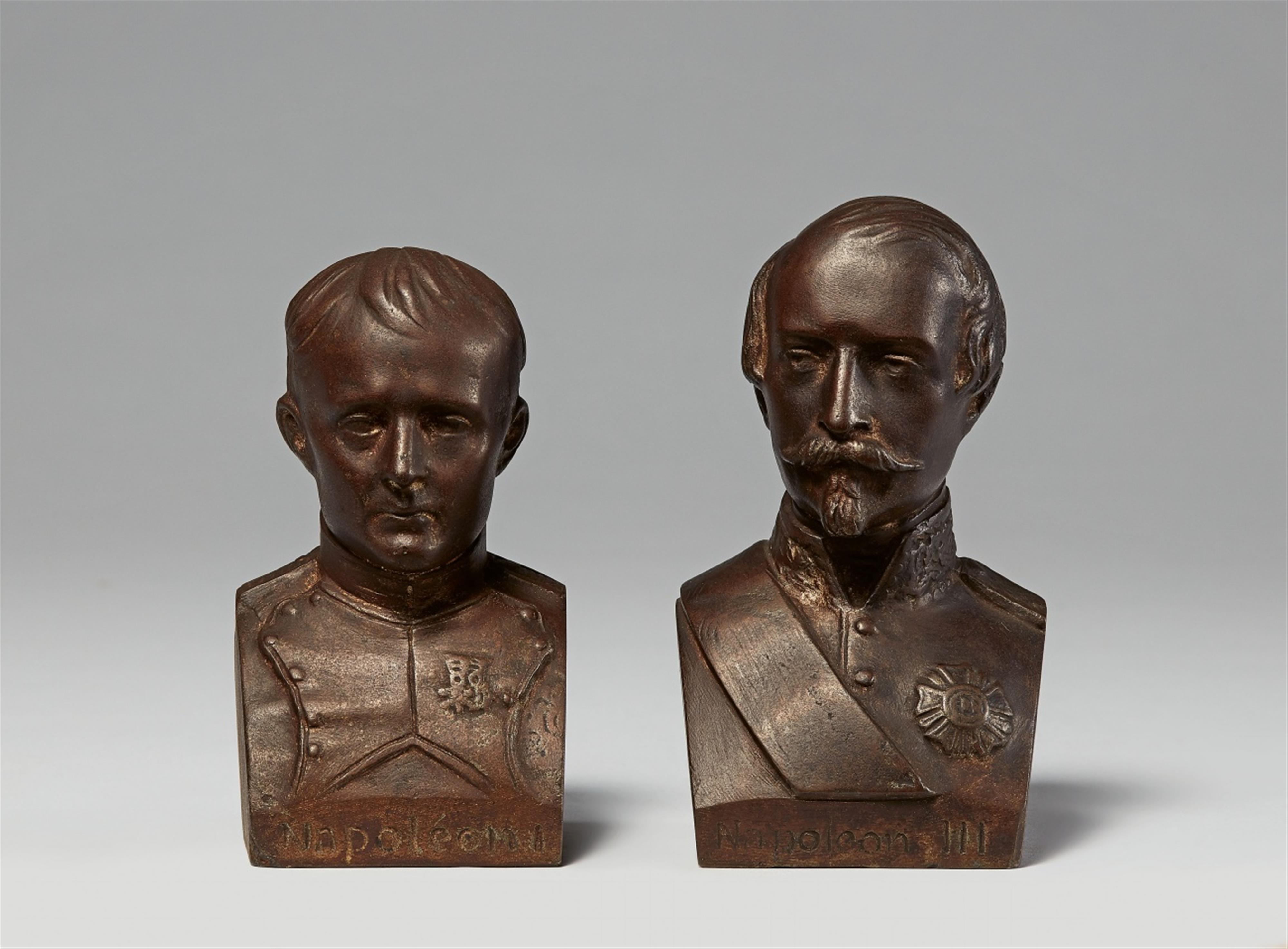 Two cast iron busts of Napoleon I and Napoleon III - image-1