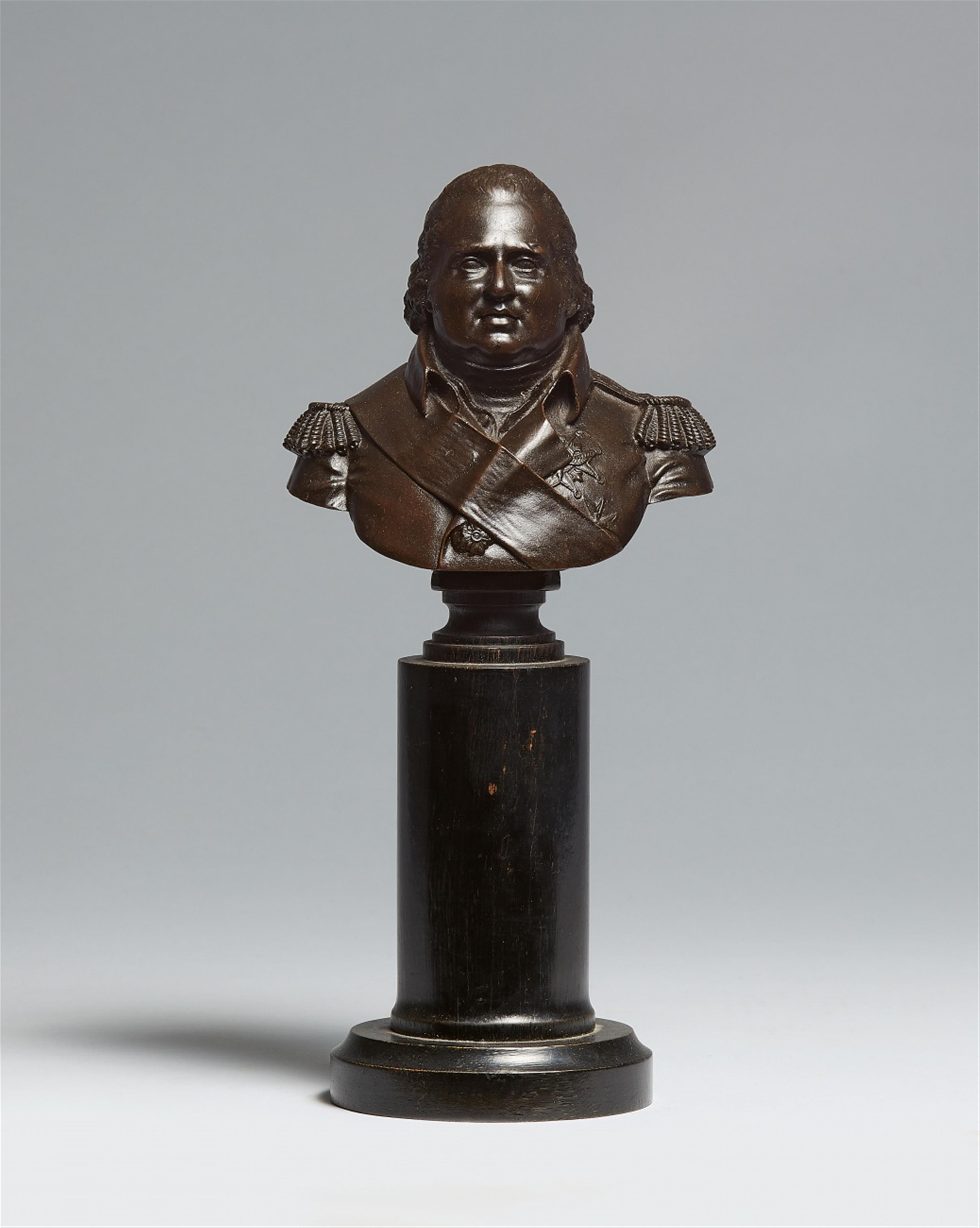 A French cast iron bust of King Louis XVIII of France - image-1