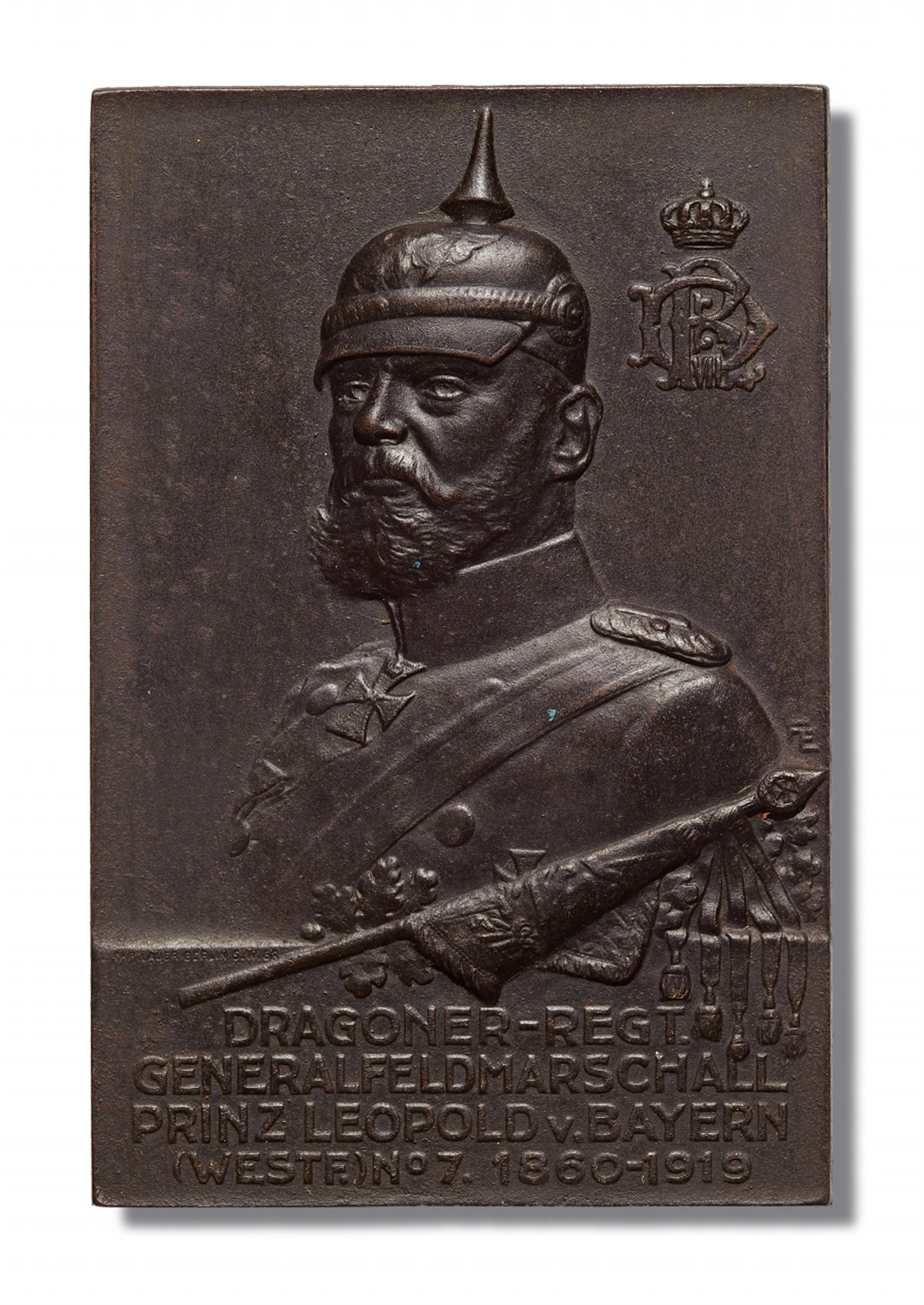 A cast iron plaque commemorating Leopold von Bayern of the Dragoner-Regiment - image-1