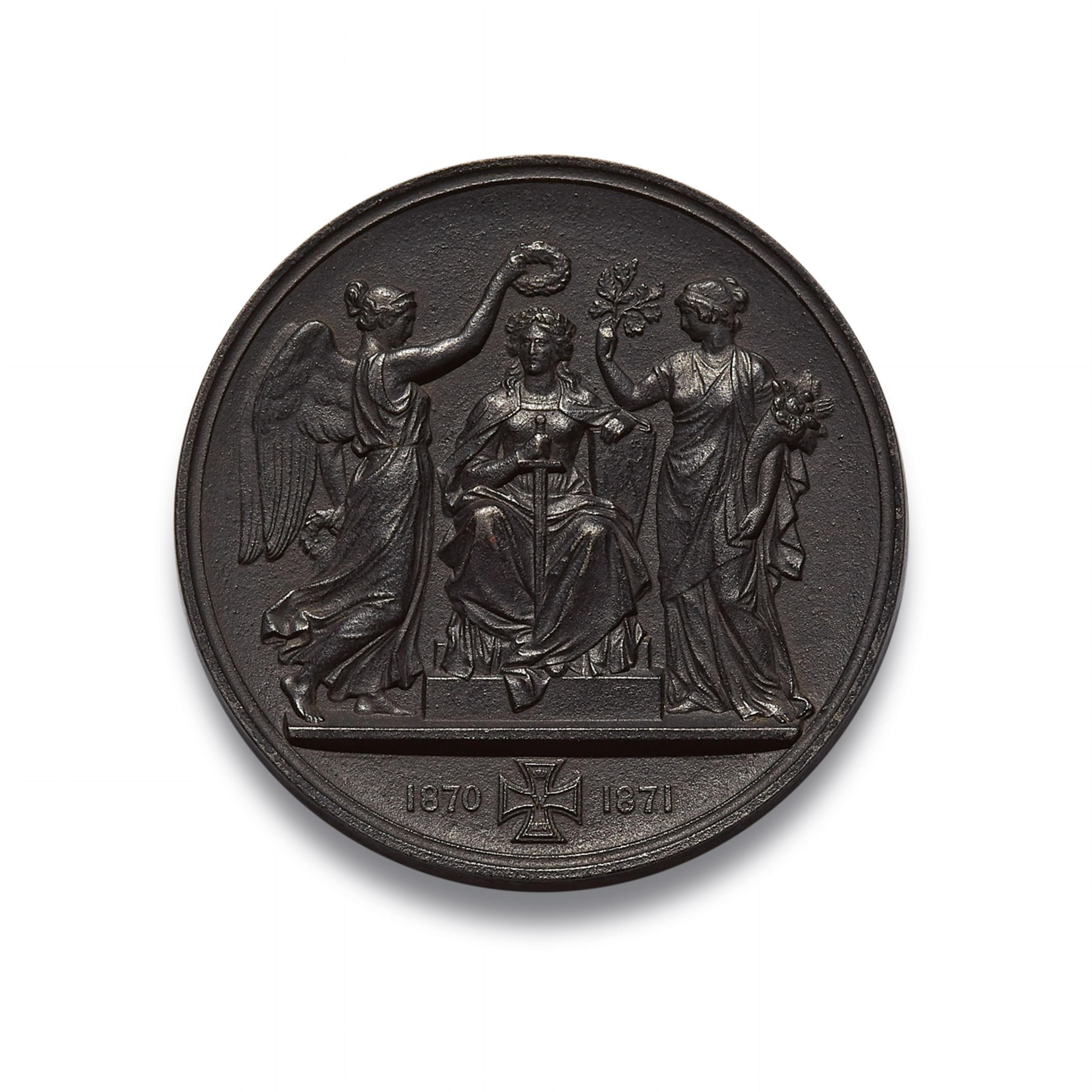 A cast iron commemorative medallion from 1871 - image-2