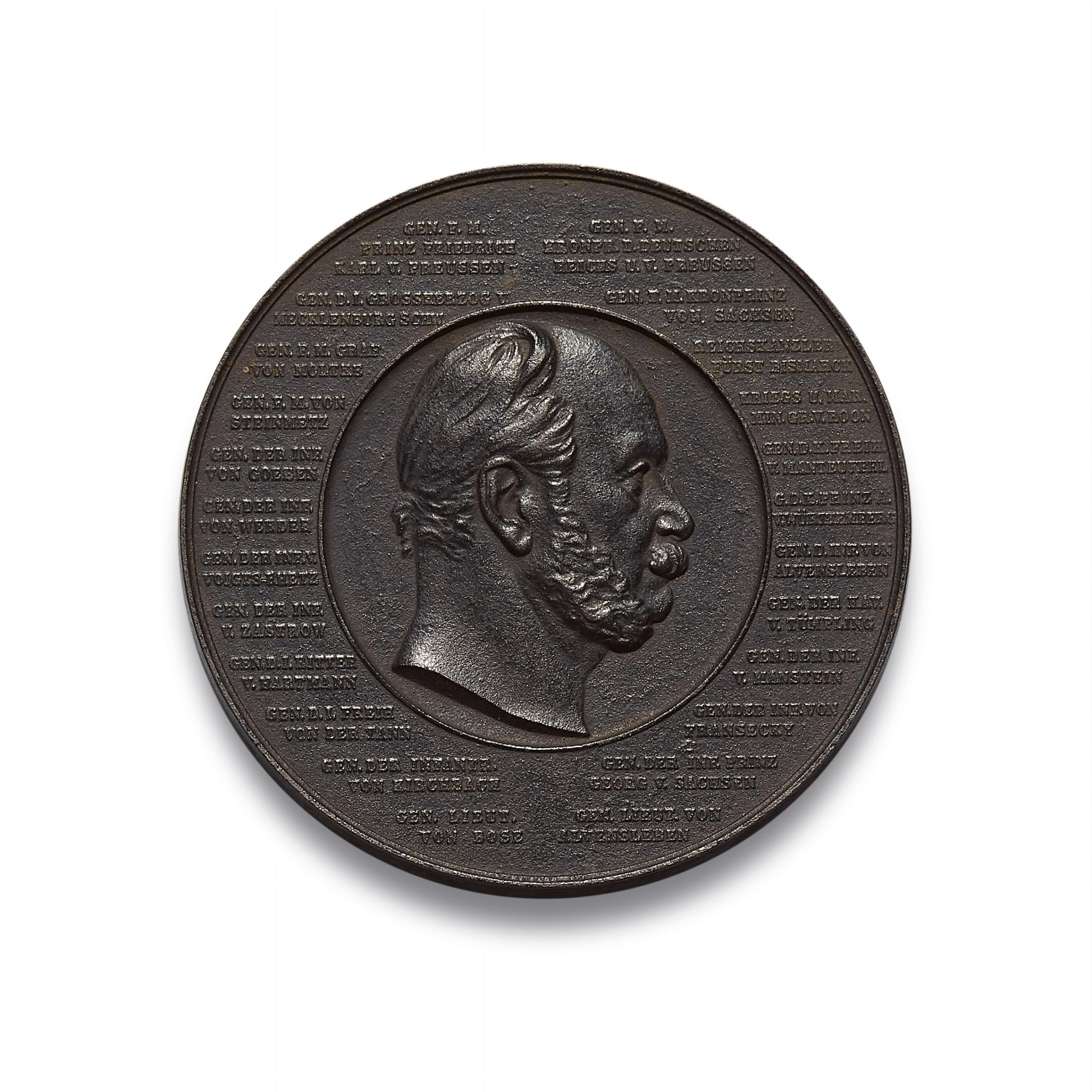 A cast iron commemorative medallion from 1871 - image-3