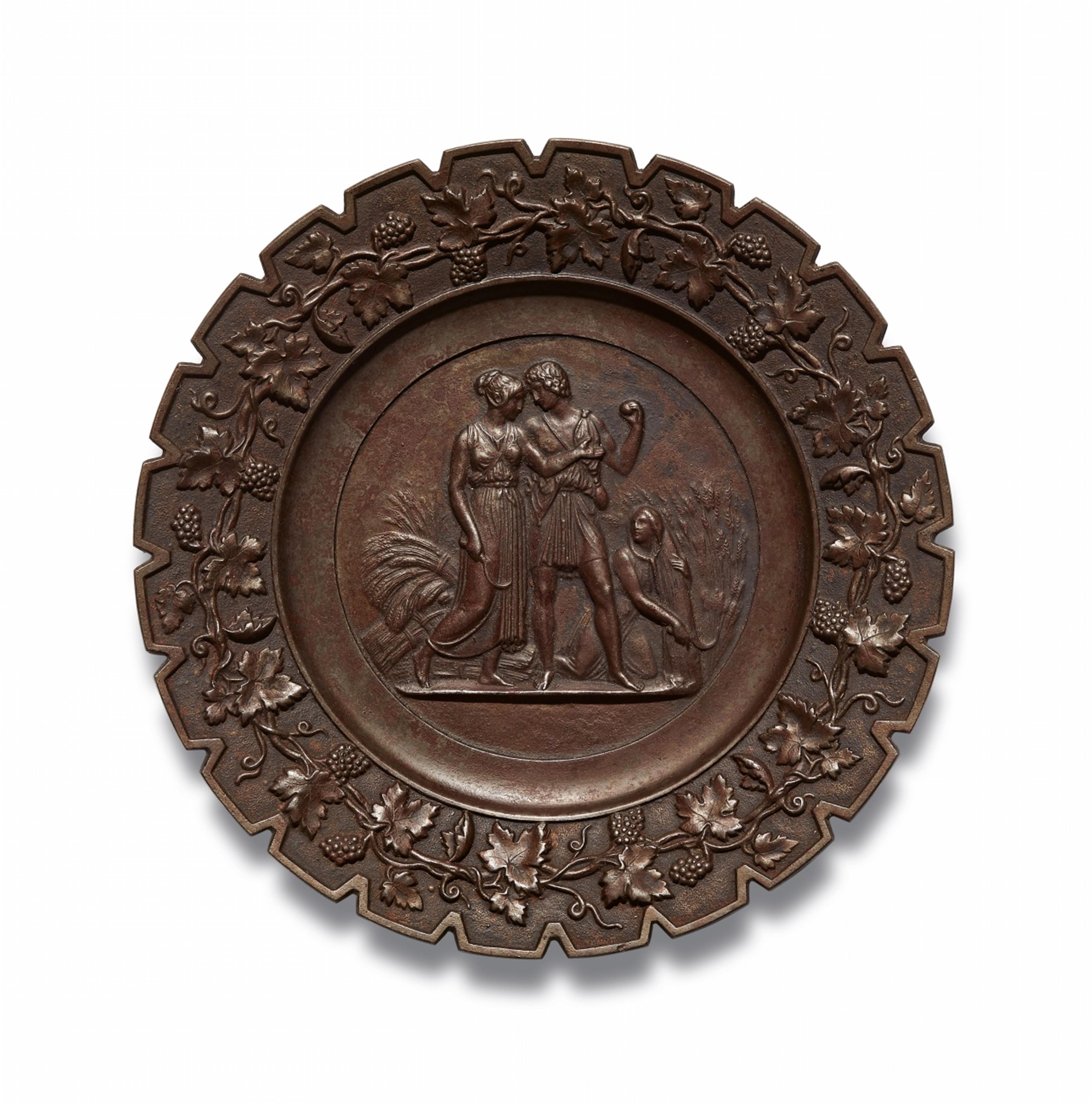 A cast iron plate with an allegory of summer - image-1