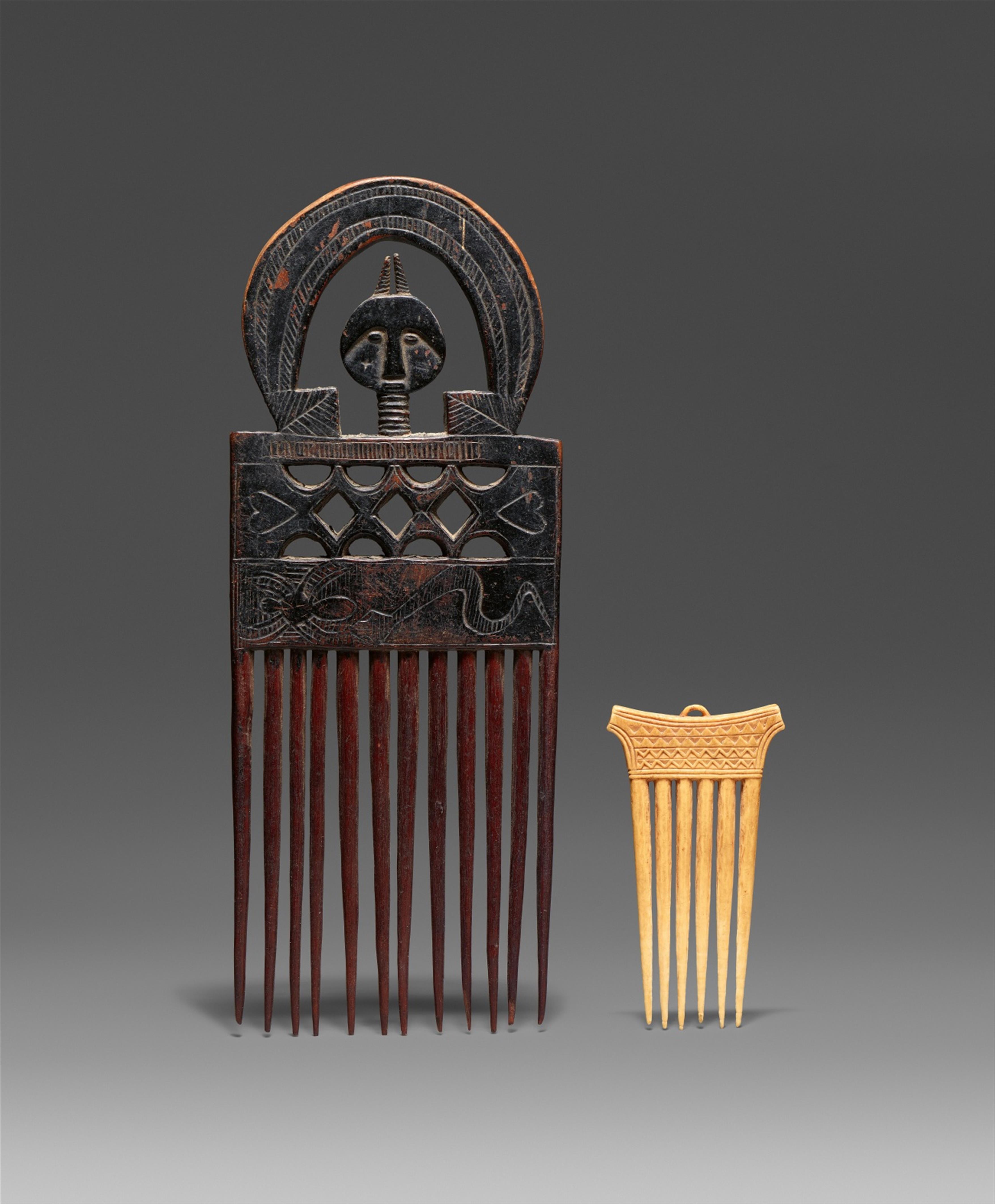 AKAN COMB AND BAULE IVORY COMB - image-1