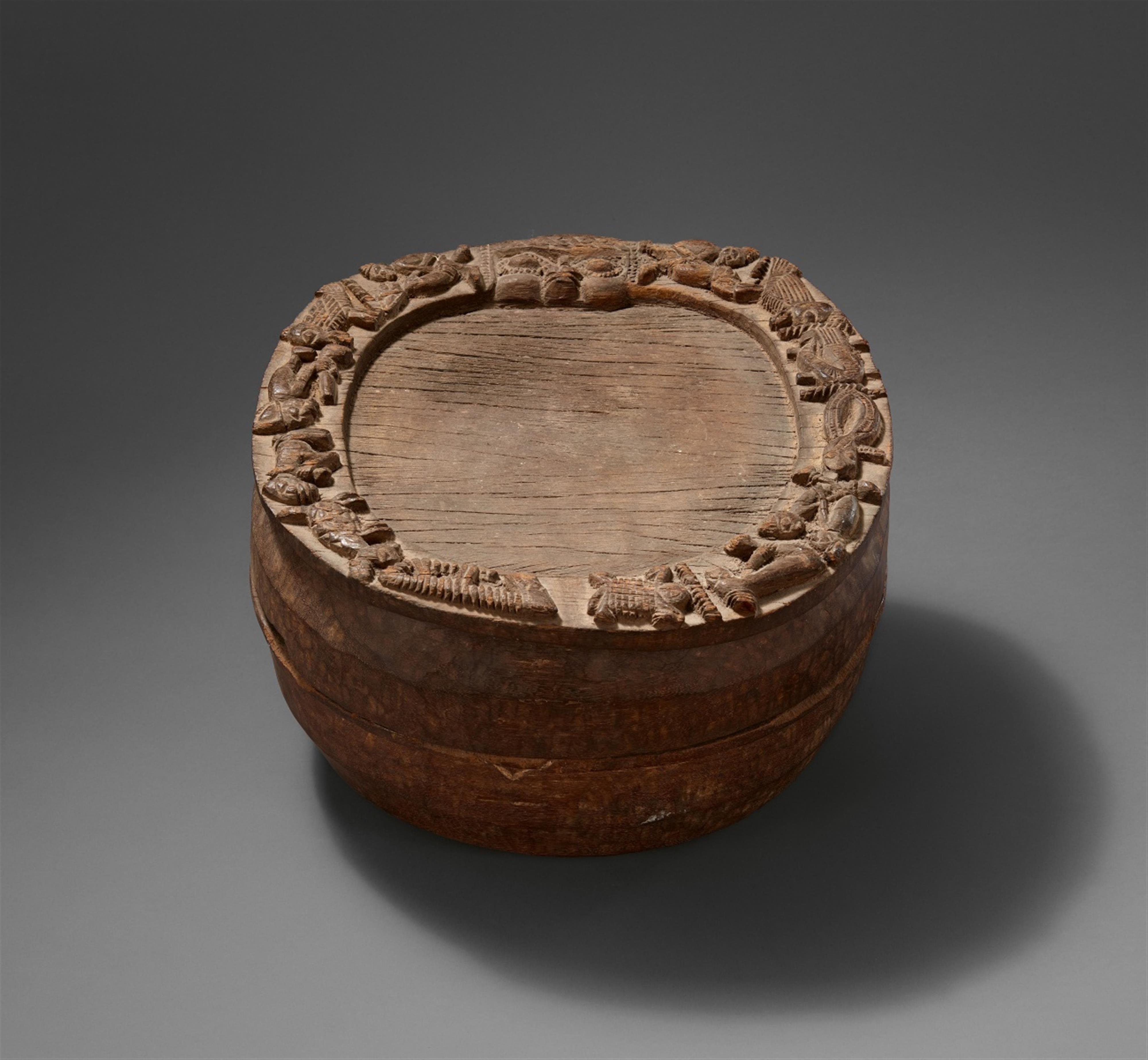 FIVE YORUBA TRAYS AND A BOX FOR IFA DIVINATION - image-2